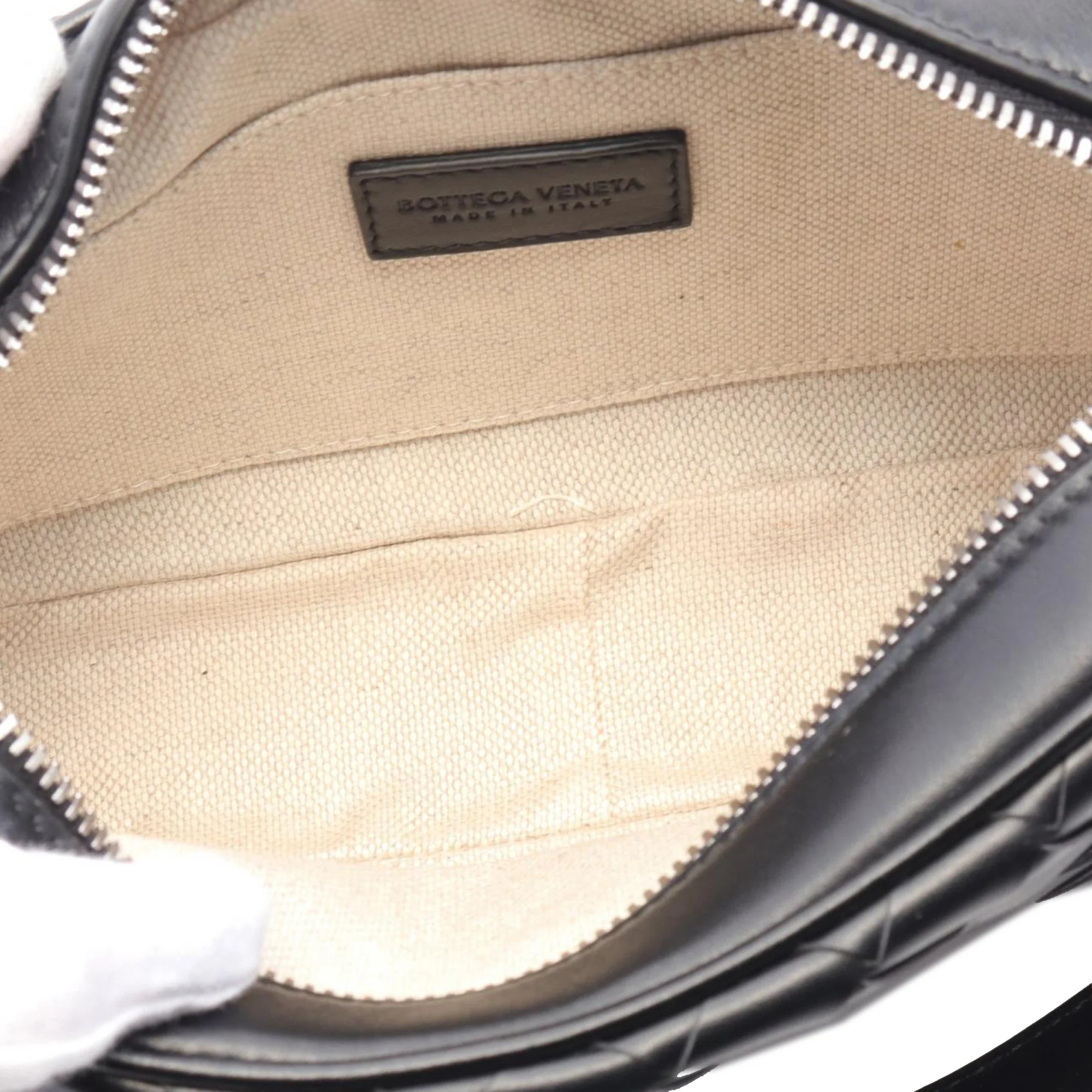 Bottega Veneta | Pre-Owned Nappa Intrecciato Crossbody Bag | Black - Image 3