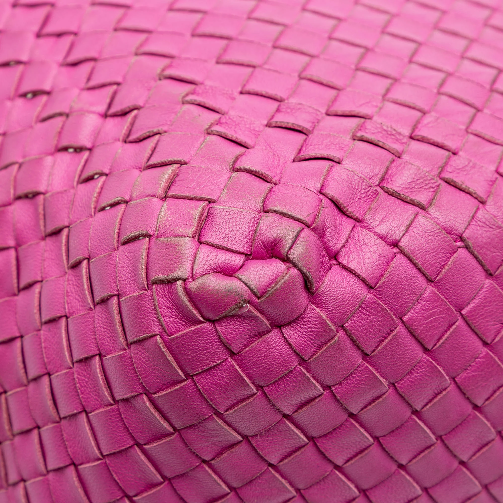Bottega Veneta | Pre-Owned Nappa Intrecciato Cube Crossbody | Pink/Hot Pink - Image 11