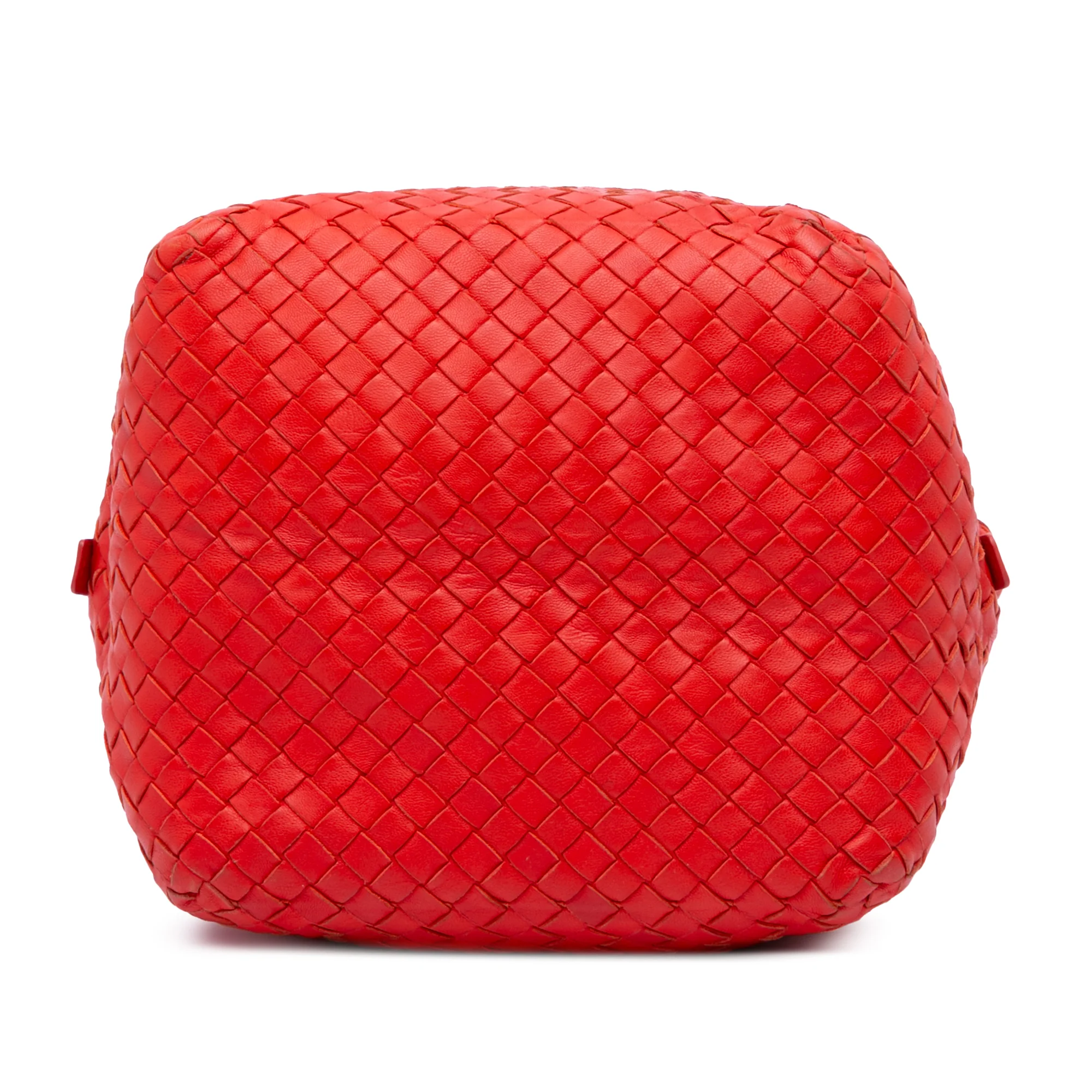 Bottega Veneta | Pre-Owned Nappa Intrecciato Cube Shoulder Bag | Red - Image 3