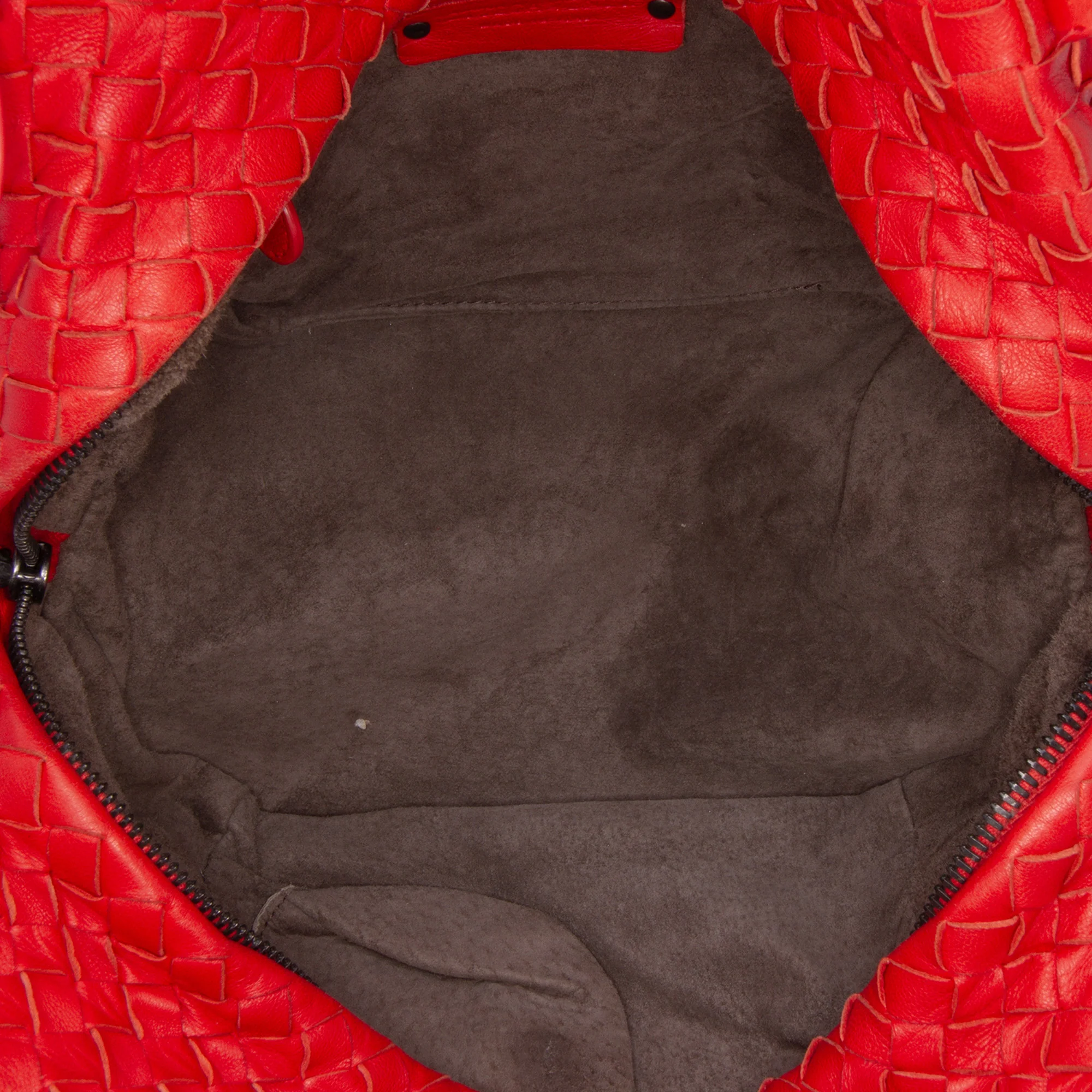 Bottega Veneta | Pre-Owned Nappa Intrecciato Cube Shoulder Bag | Red - Image 4