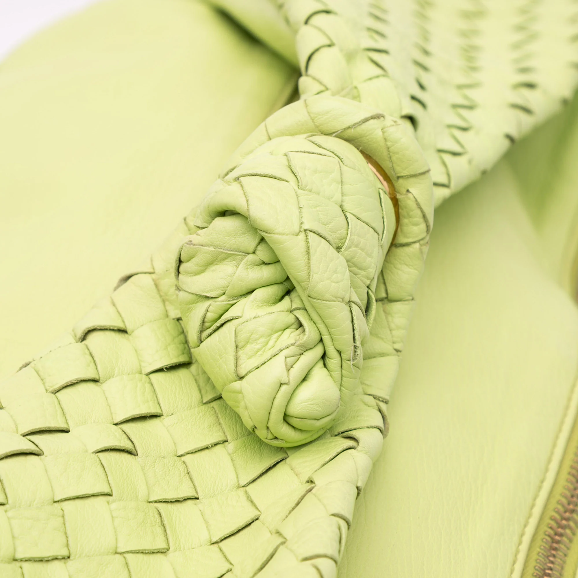 Bottega Veneta | Pre-Owned Nappa Intrecciato Knot Hobo | Green - Image 4