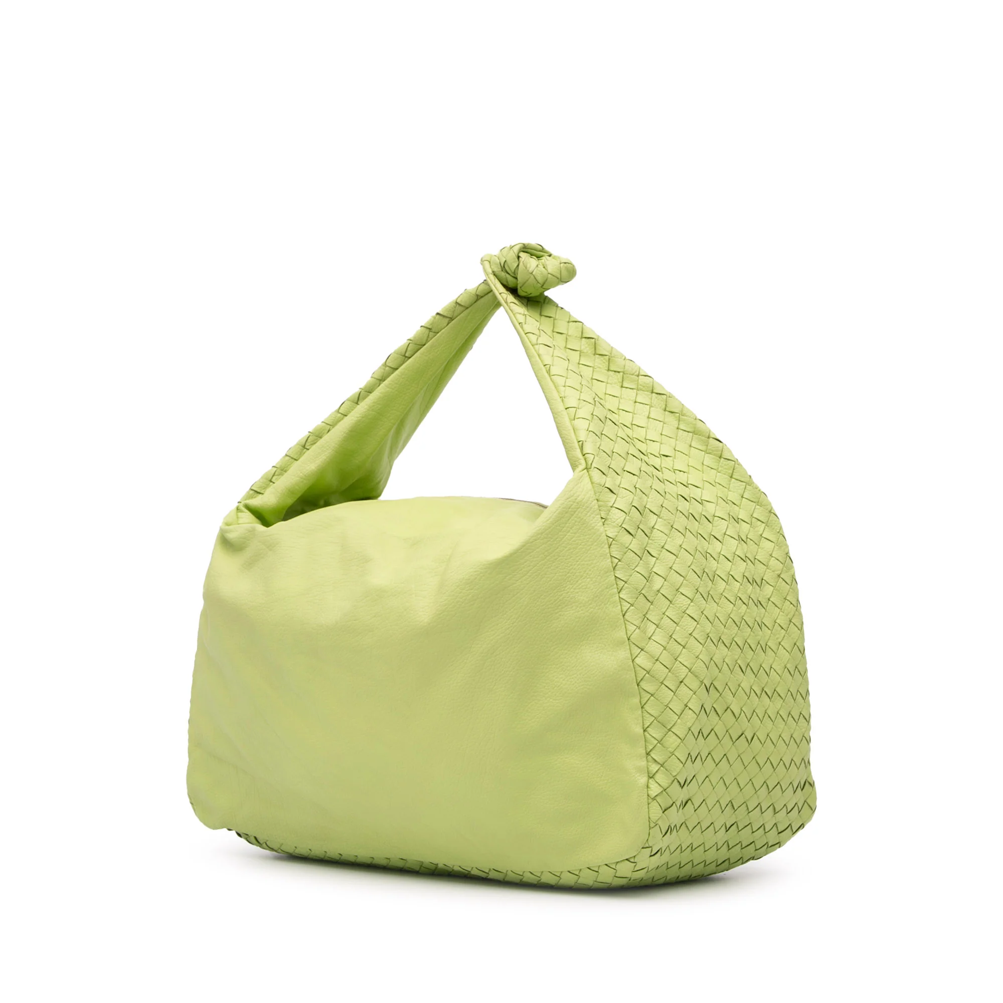 Bottega Veneta | Pre-Owned Nappa Intrecciato Knot Hobo | Green - Image 6