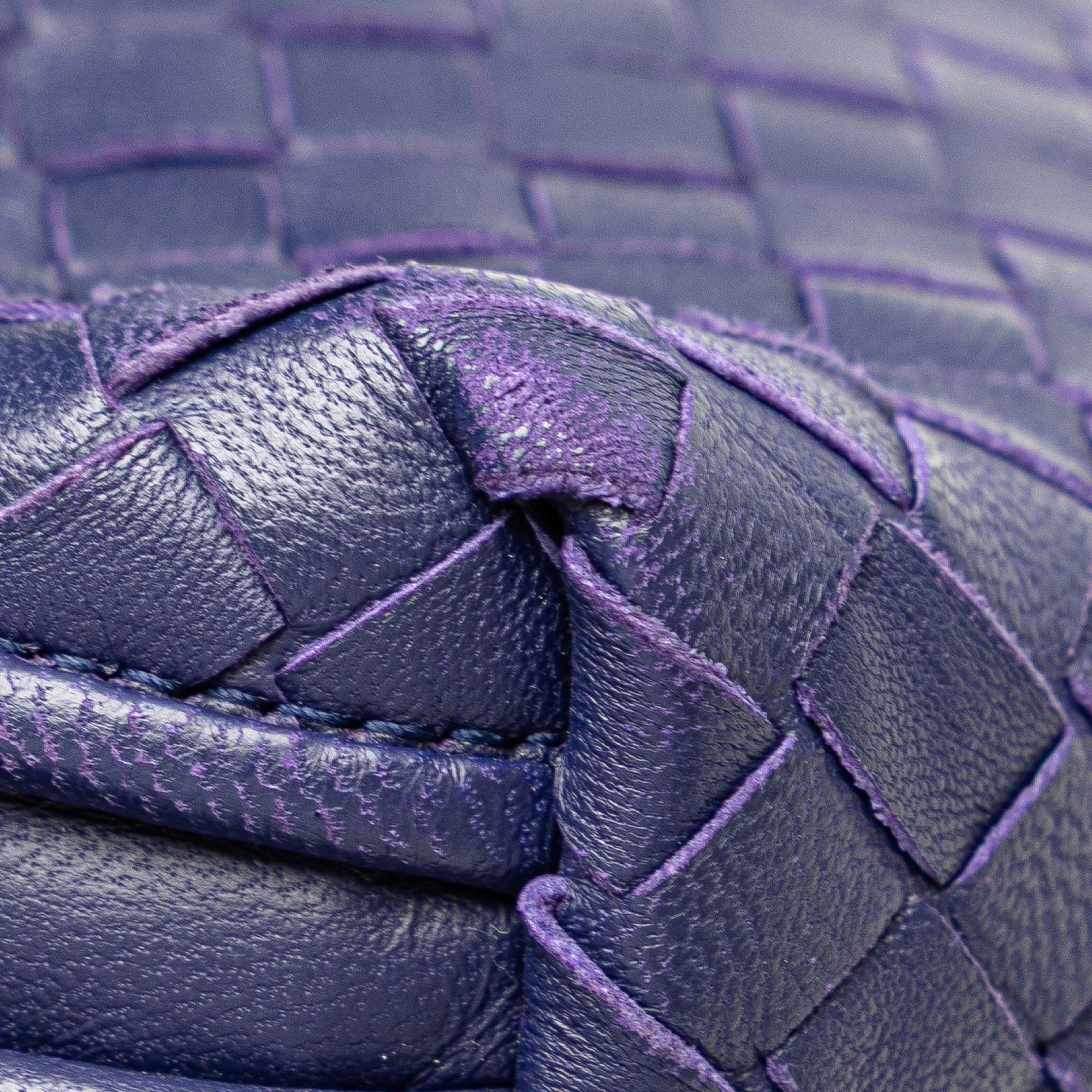 Bottega Veneta | Pre-Owned Nappa Intrecciato Nodini Crossbody | Blue/Midnight Blue - Image 9