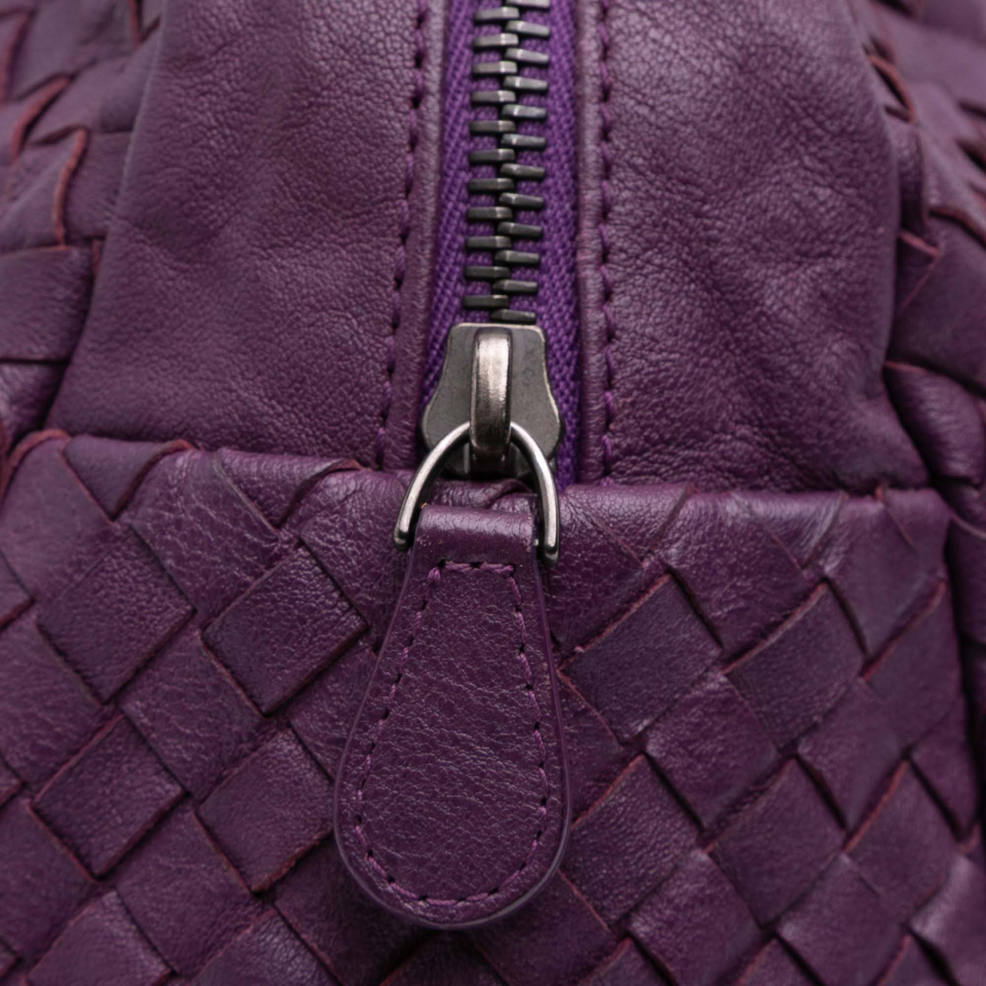 Bottega Veneta | Pre-Owned Nappa Intrecciato Shoulder Bag | Purple/Violet - Image 11