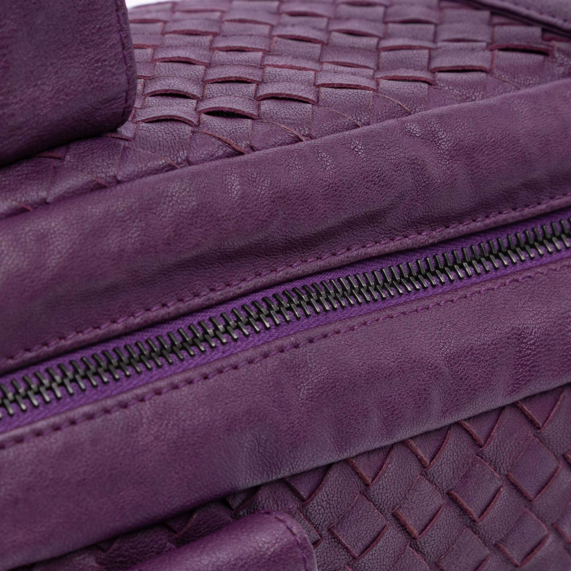 Bottega Veneta | Pre-Owned Nappa Intrecciato Shoulder Bag | Purple/Violet - Image 9