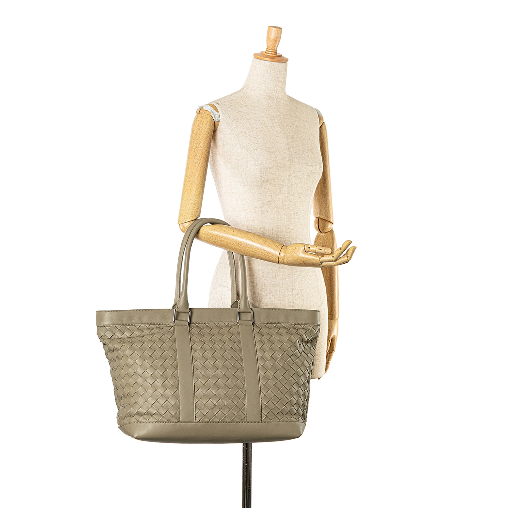 Bottega Veneta | Pre-Owned Nappa Intrecciato Tote | Brown/Taupe - Image 7