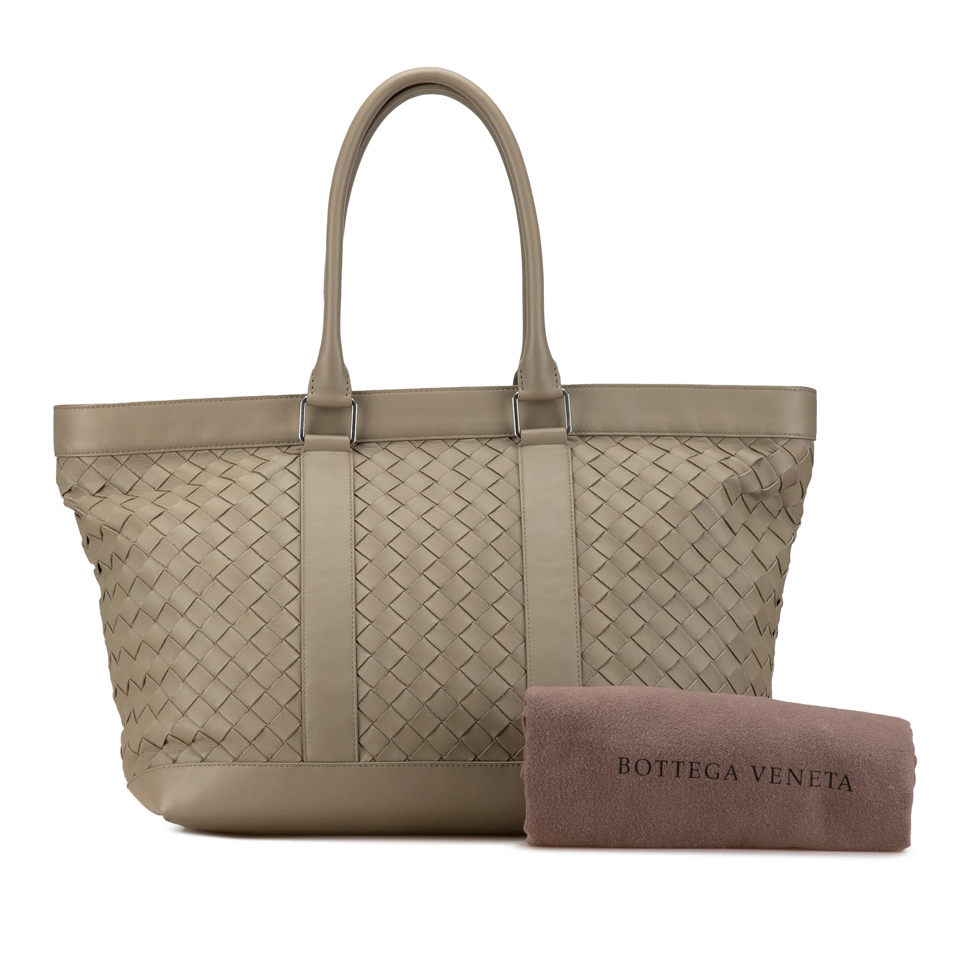 Bottega Veneta | Pre-Owned Nappa Intrecciato Tote | Brown/Taupe - Image 8