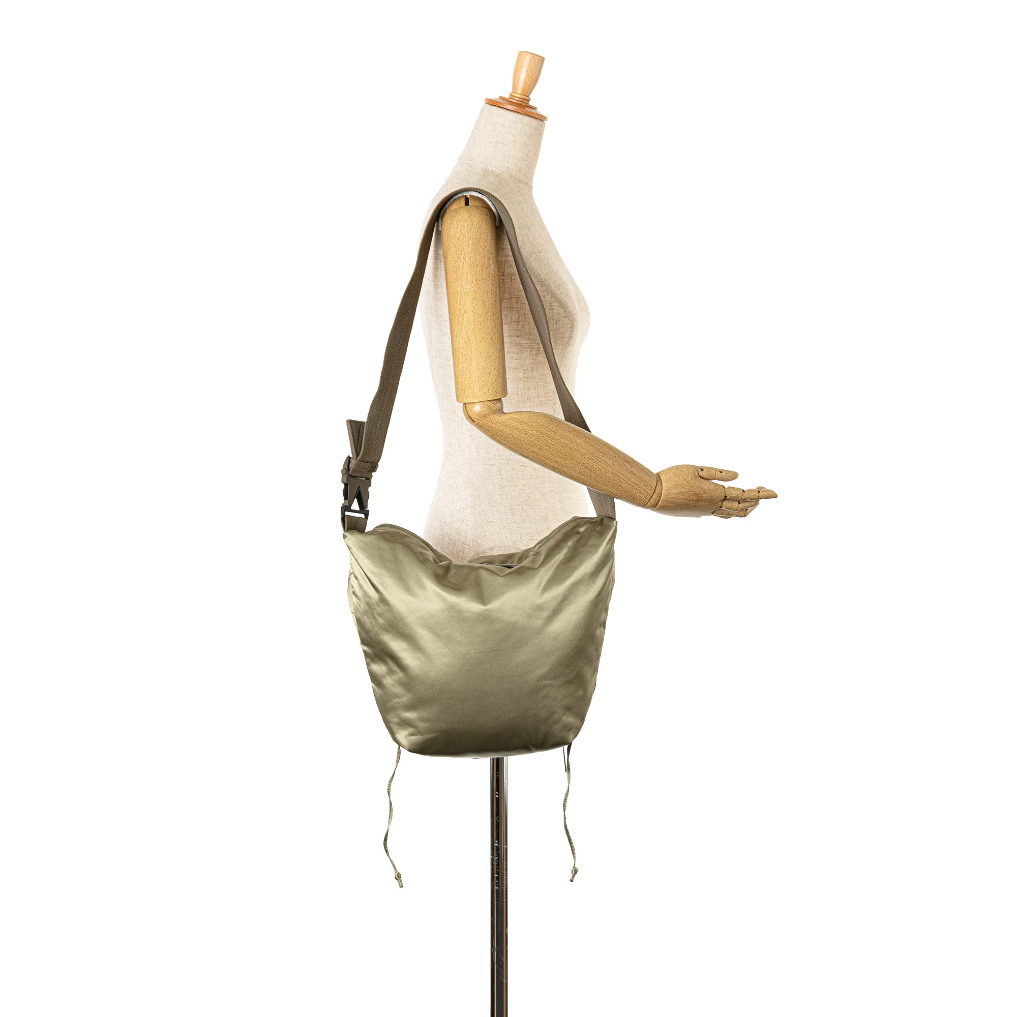 Bottega Veneta | Pre-Owned Satin Crossbody | Brown/Khaki - Image 7