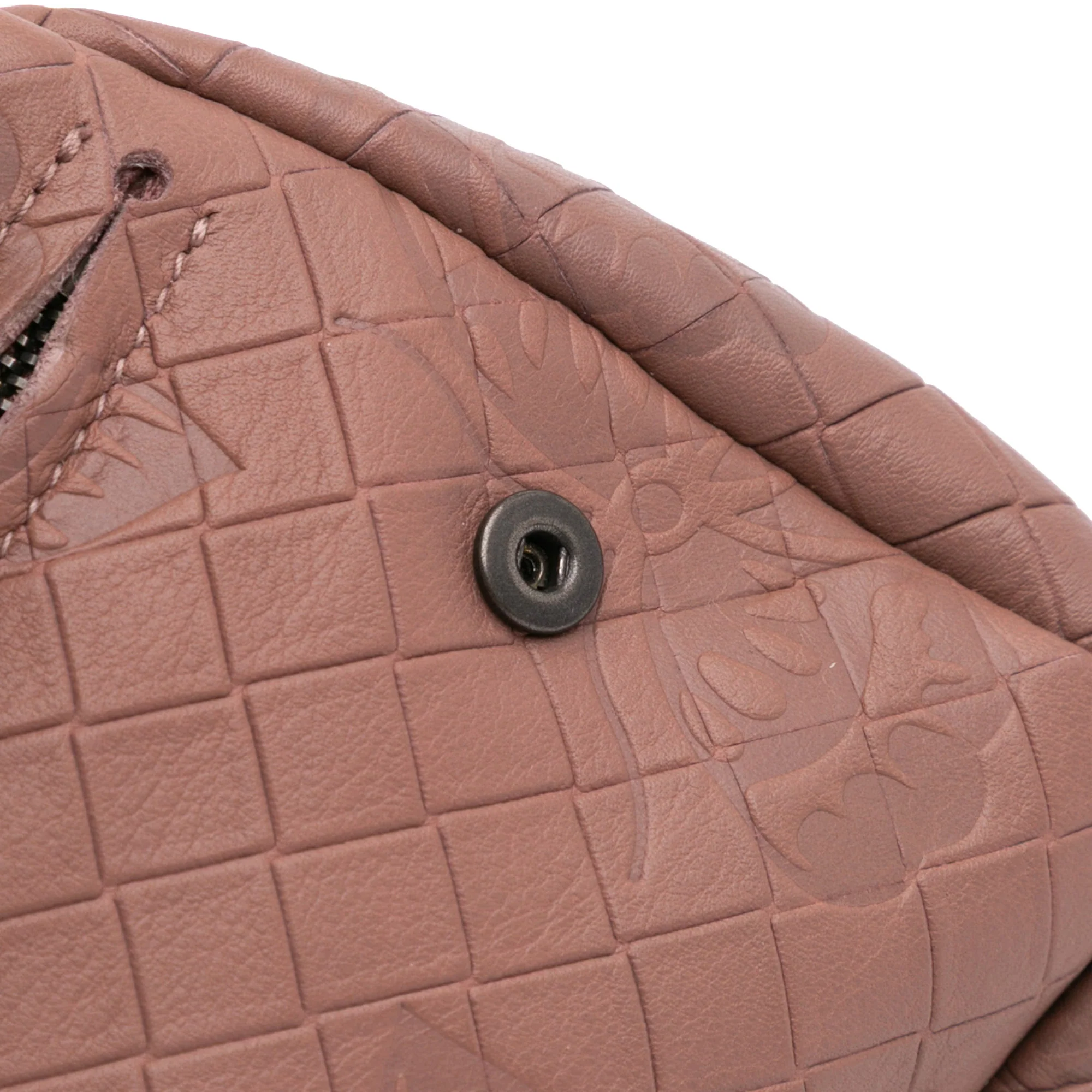 Bottega Veneta | Pre-Owned Small Calfskin Intrecciomirage Embossed Butterfly Chain Crossbody | Pink/Rose Gold - Image 3