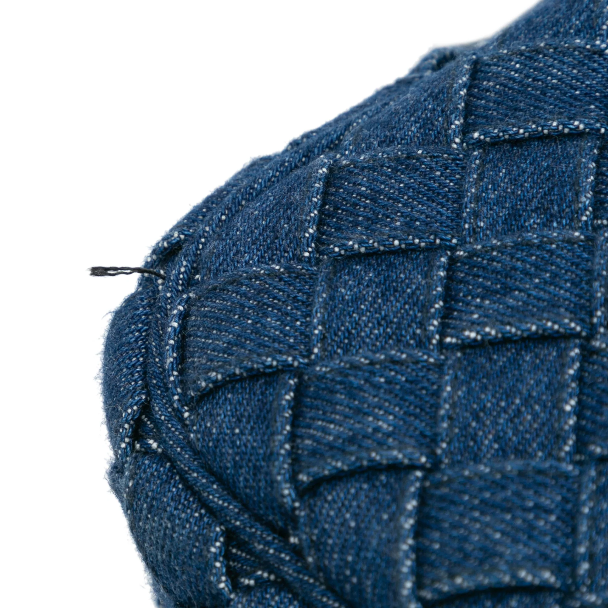 Bottega Veneta | Pre-Owned Small Denim Intreccio Camera Bag | Blue - Image 10