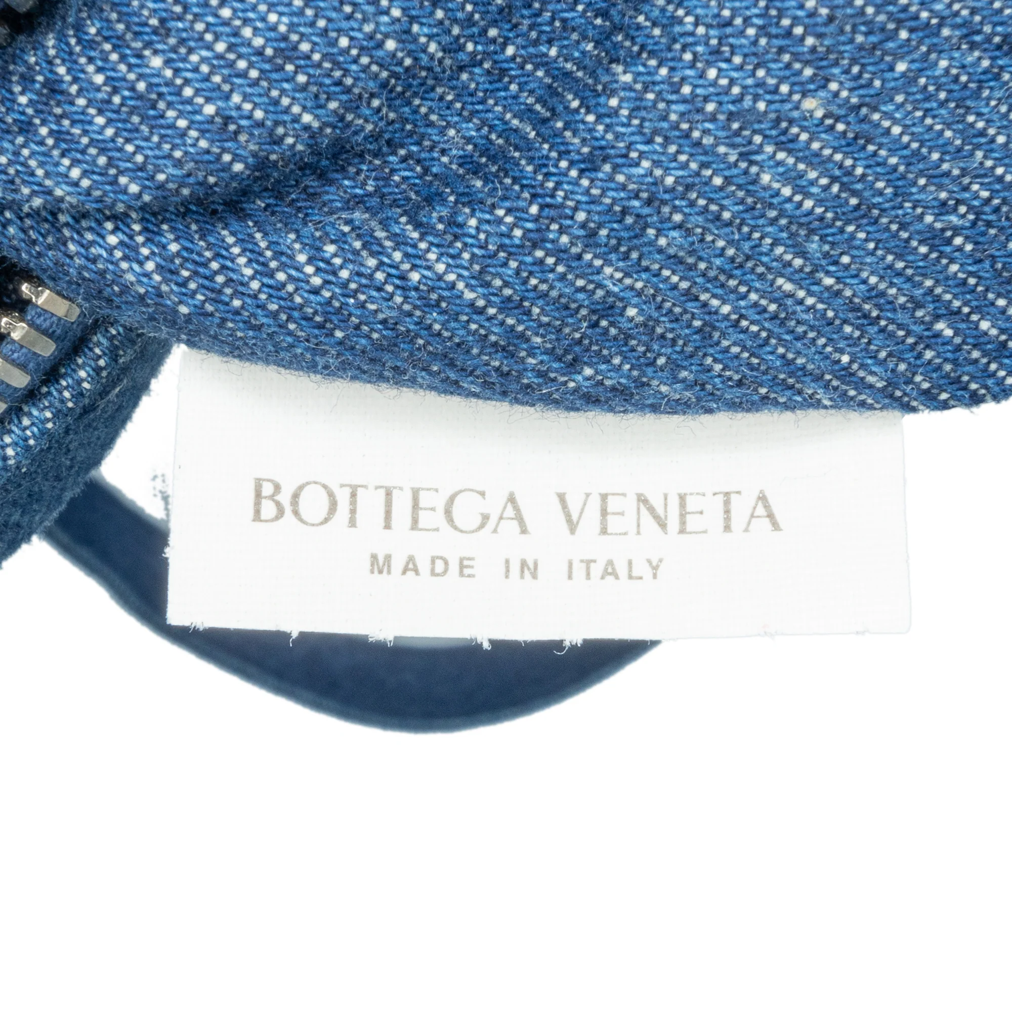 Bottega Veneta | Pre-Owned Small Denim Intreccio Camera Bag | Blue - Image 7