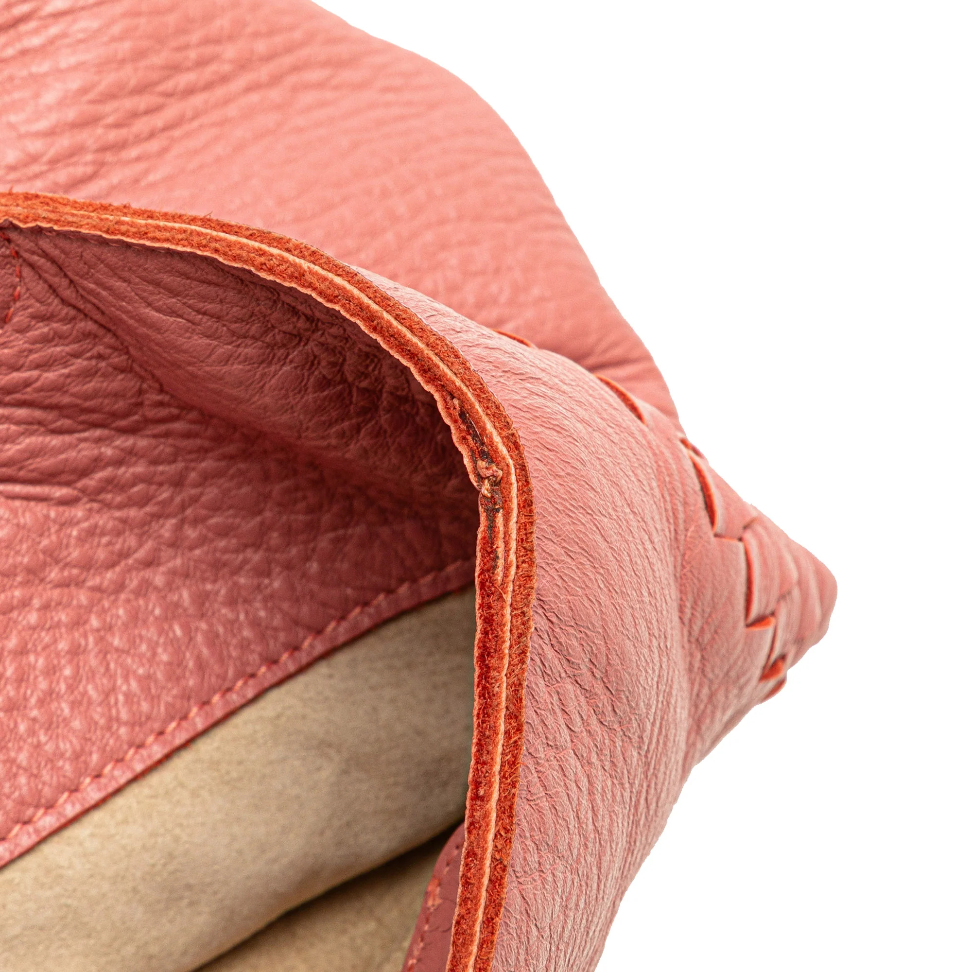 Bottega Veneta | Pre-Owned Small Intrecciato Trimmed Cervo Bucket Bag | Pink/Blush - Image 11