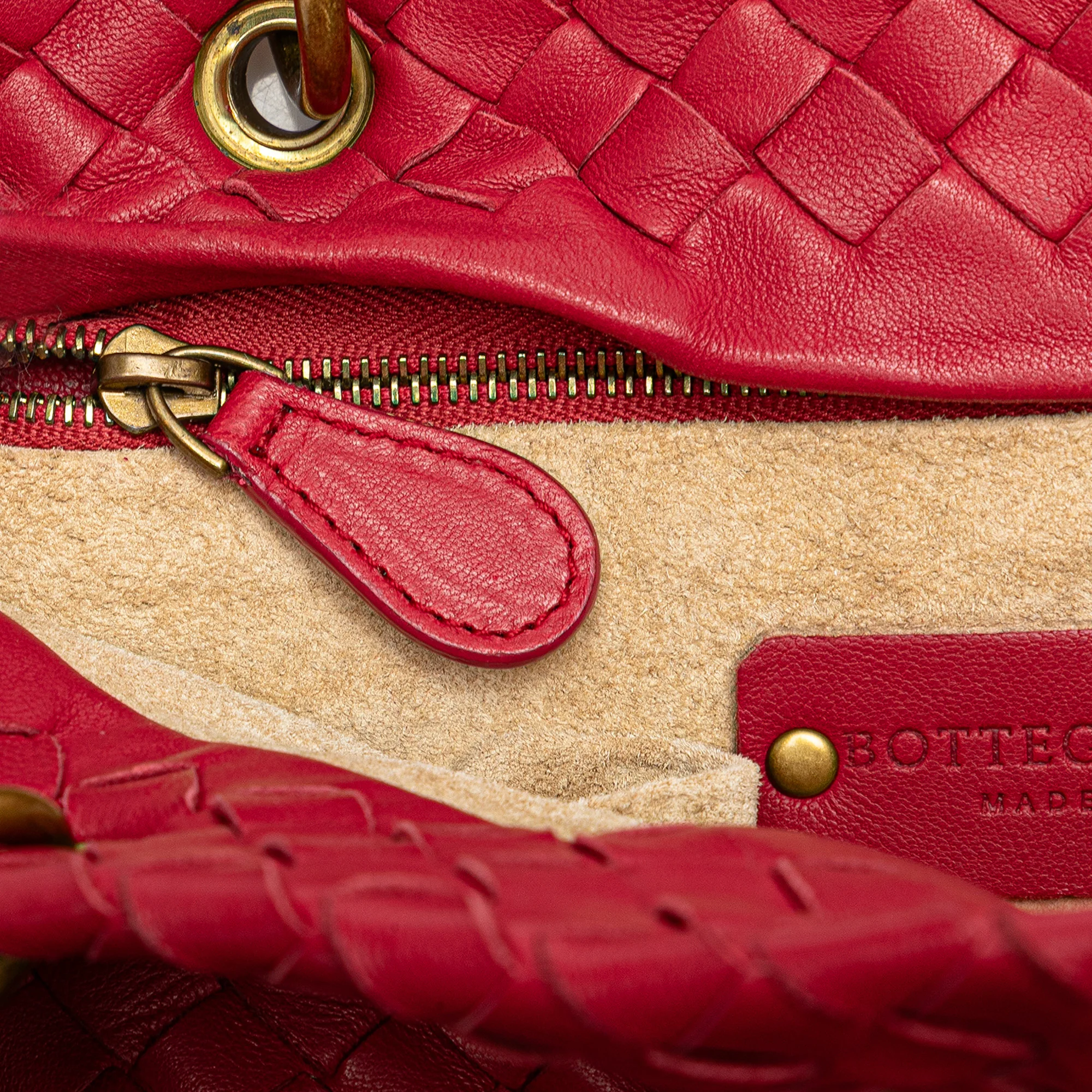 Bottega Veneta | Pre-Owned Small Nappa Intrecciato Capri | Red - Image 10
