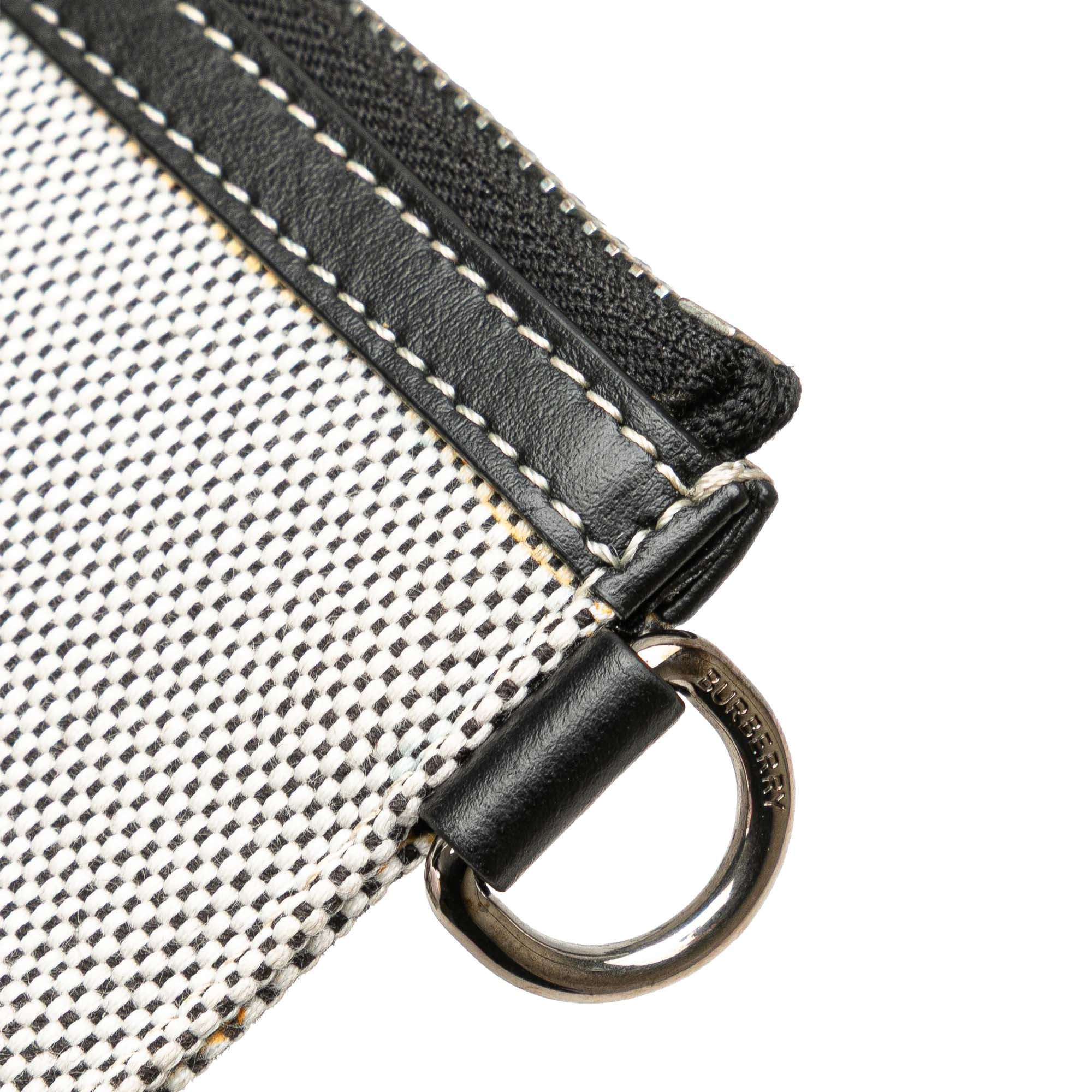 Burberry | Pre-Owned Canvas Horseferry Print Callum Crossbody | Gray/Light Gray - Image 2