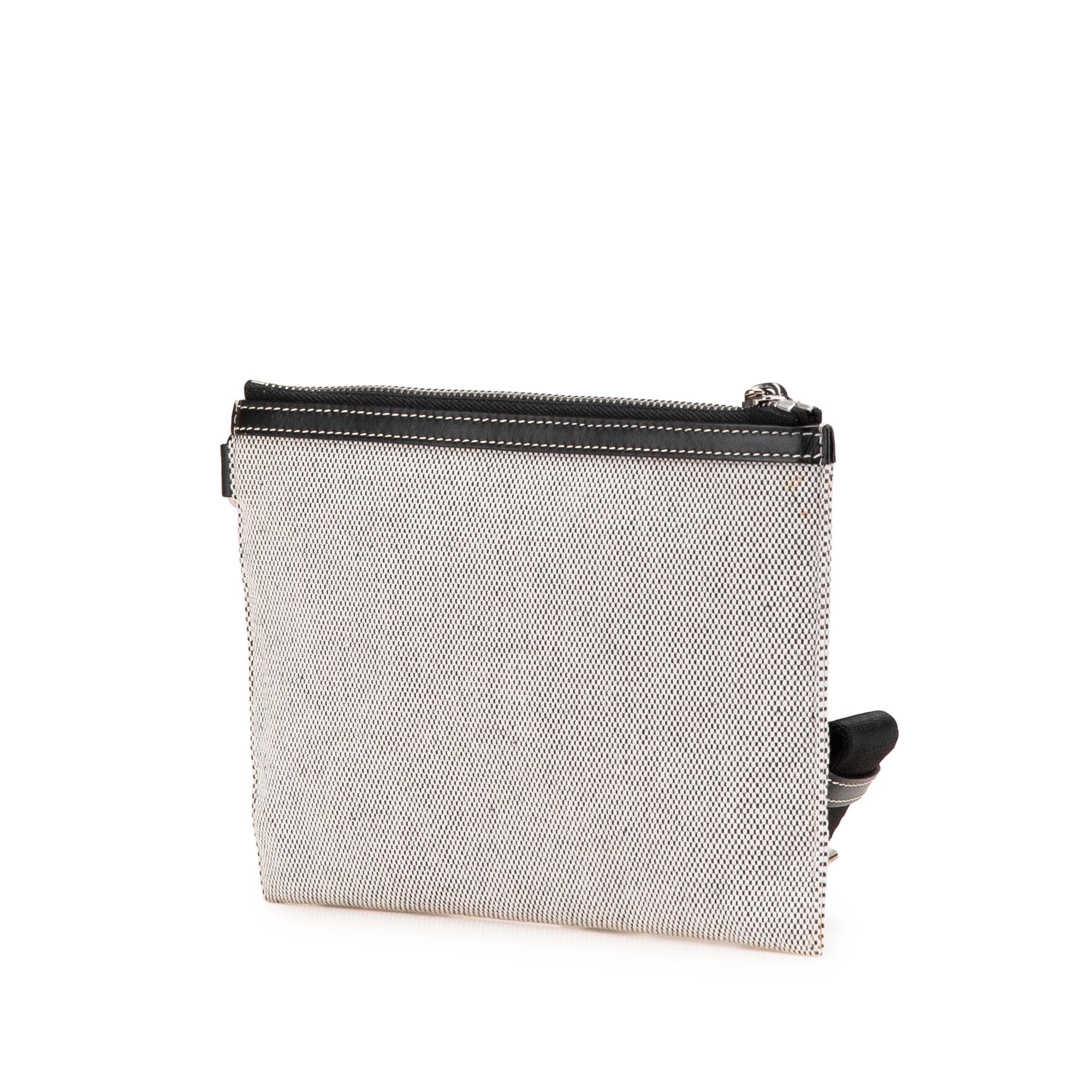 Burberry | Pre-Owned Canvas Horseferry Print Callum Crossbody | Gray/Light Gray - Image 6