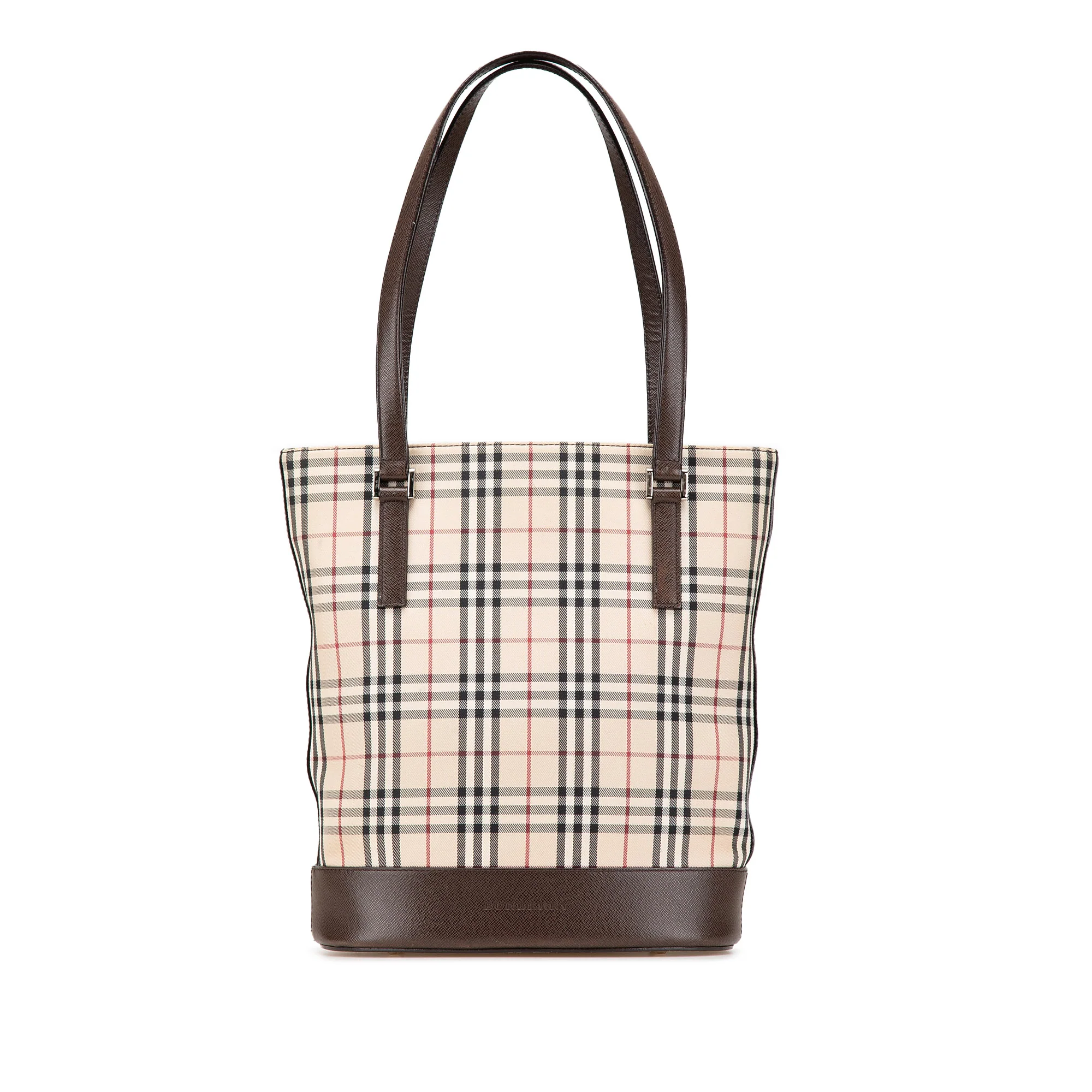 Burberry | Pre-Owned House Check Canvas Tote | Beige