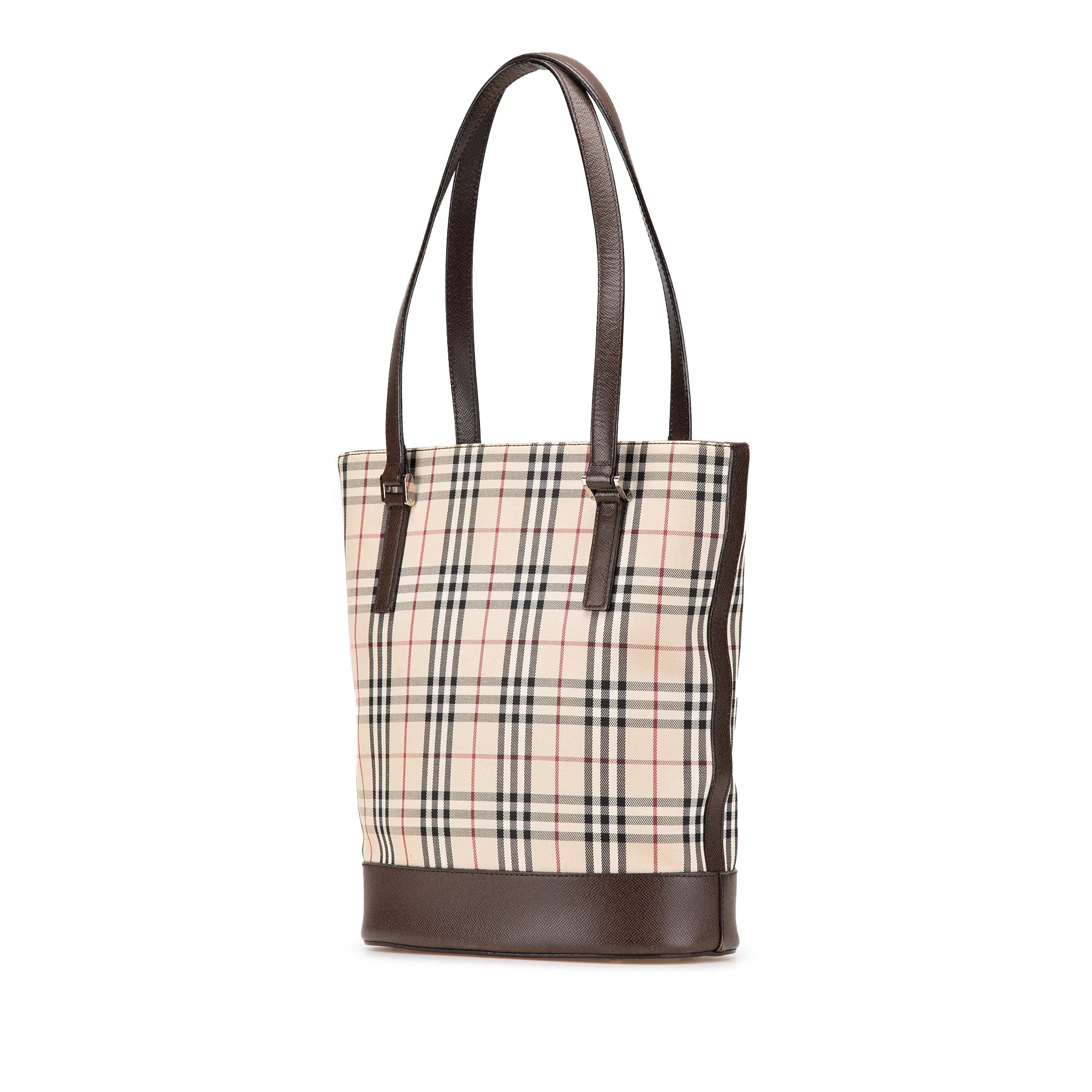 Burberry | Pre-Owned House Check Canvas Tote | Beige - Image 5