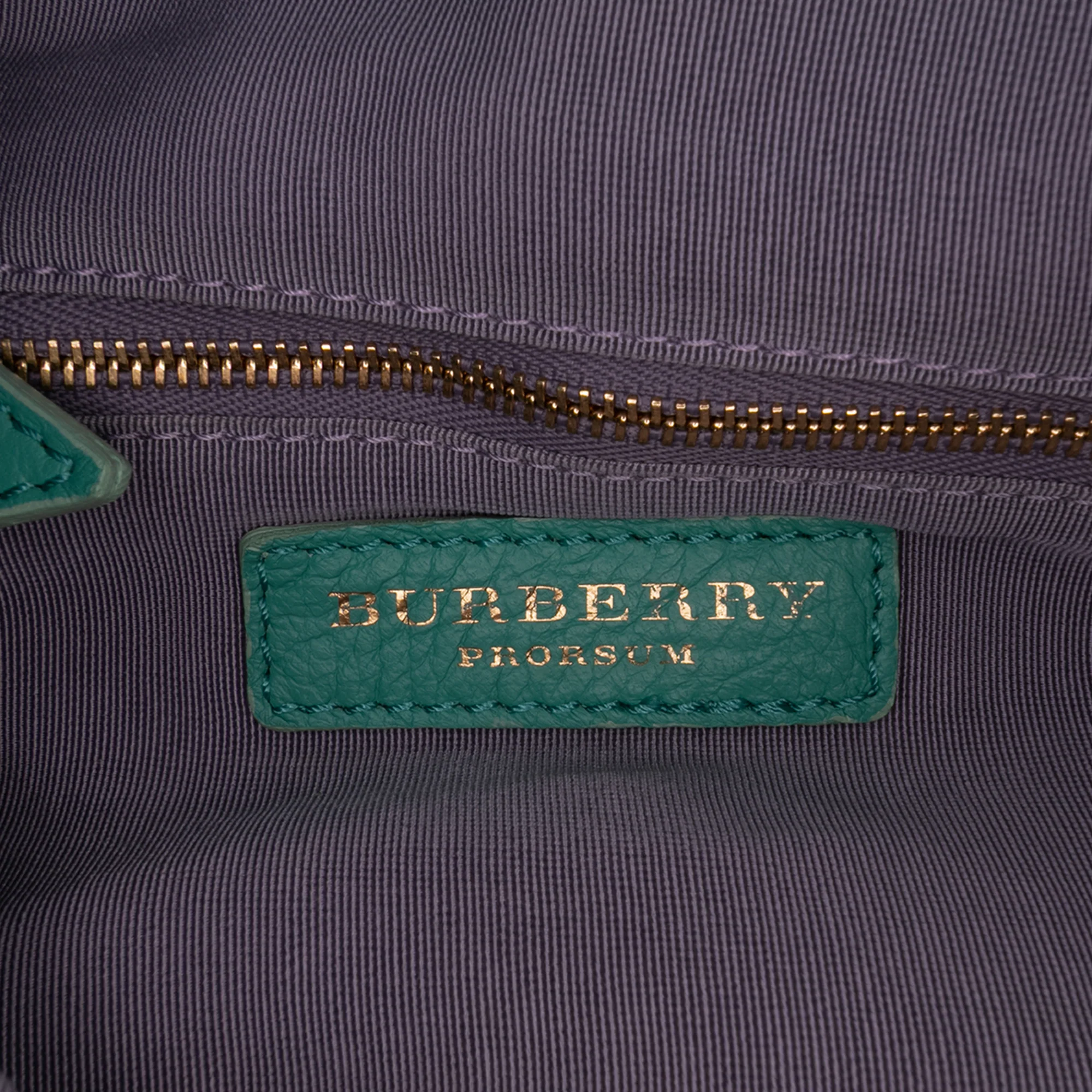 Burberry | Pre-Owned Leather The Petal Fold Over Crossbody | Green/Light Green - Image 9