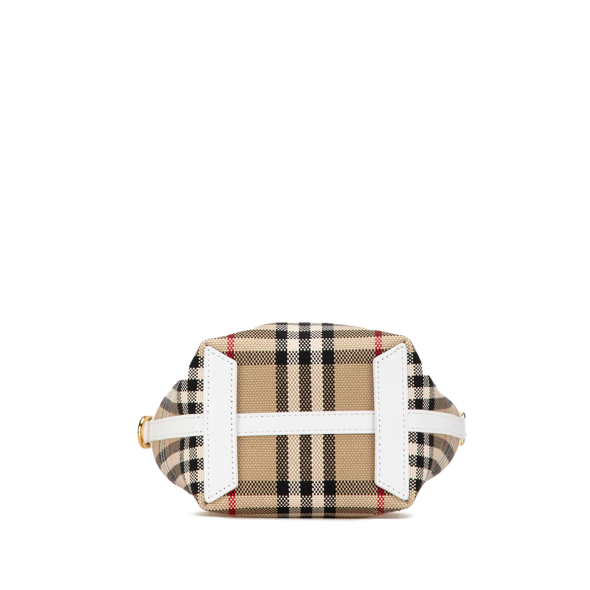 Burberry | Pre-Owned Mini House Check Canvas London Tote | Beige - Image 3