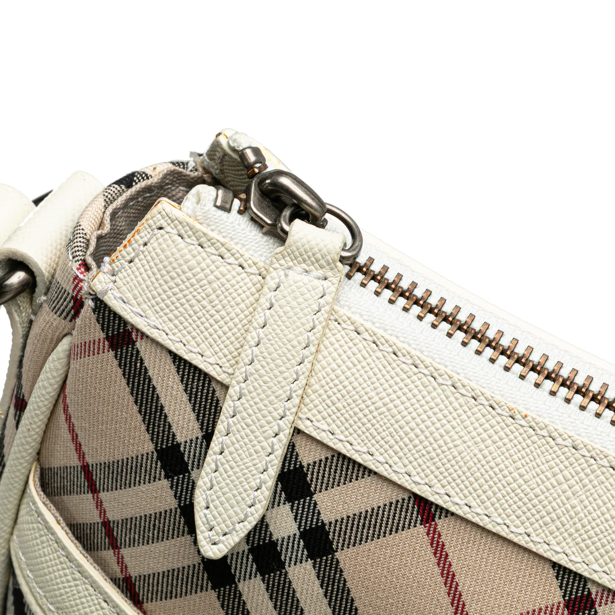Burberry | Pre-Owned Nova Check Canvas Crossbody | Beige - Image 10