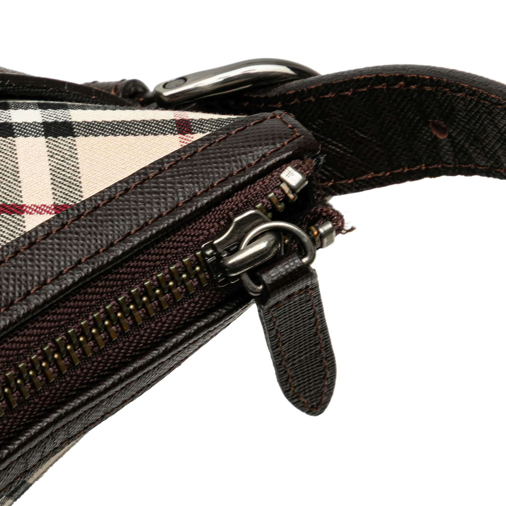 Burberry | Pre-Owned Nova Check Canvas Shoulder Bag - I | Beige - Image 11