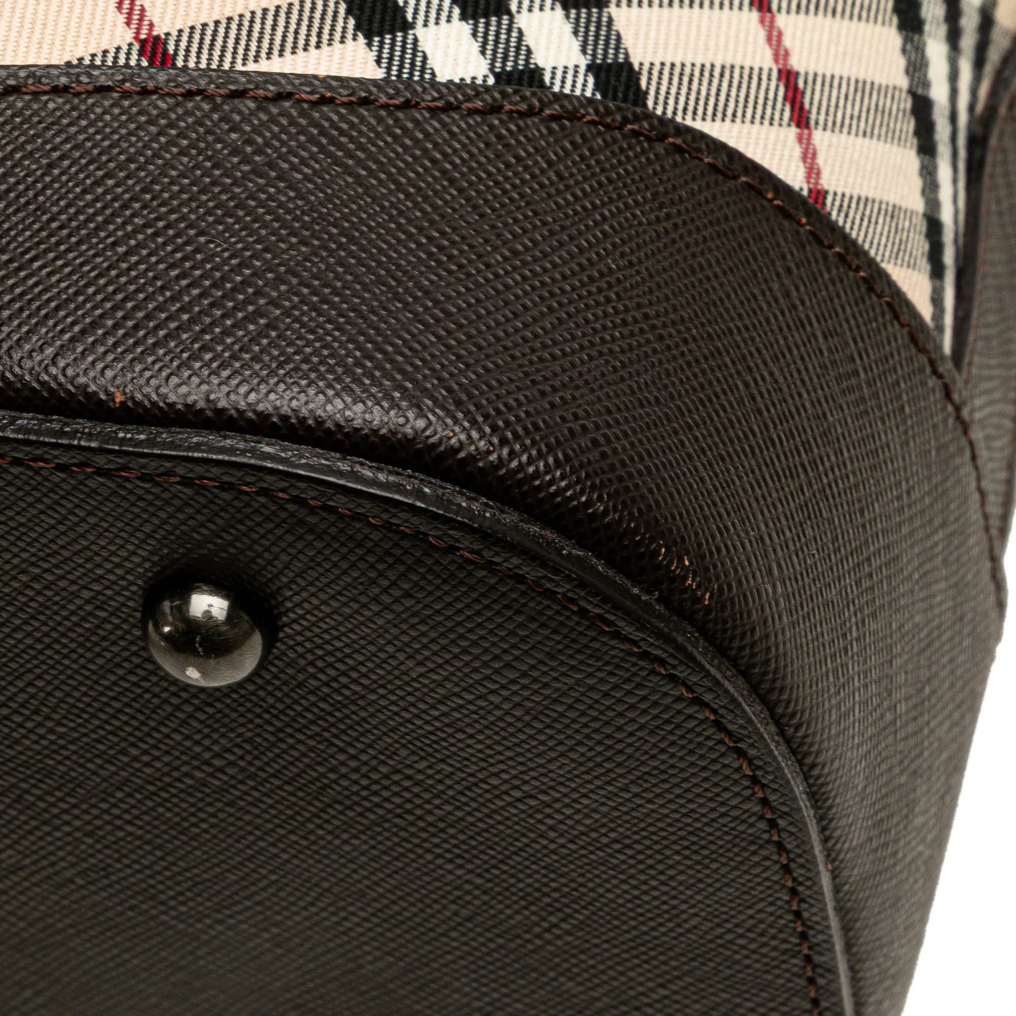 Burberry | Pre-Owned Nova Check Canvas Shoulder Bag - I | Beige - Image 13