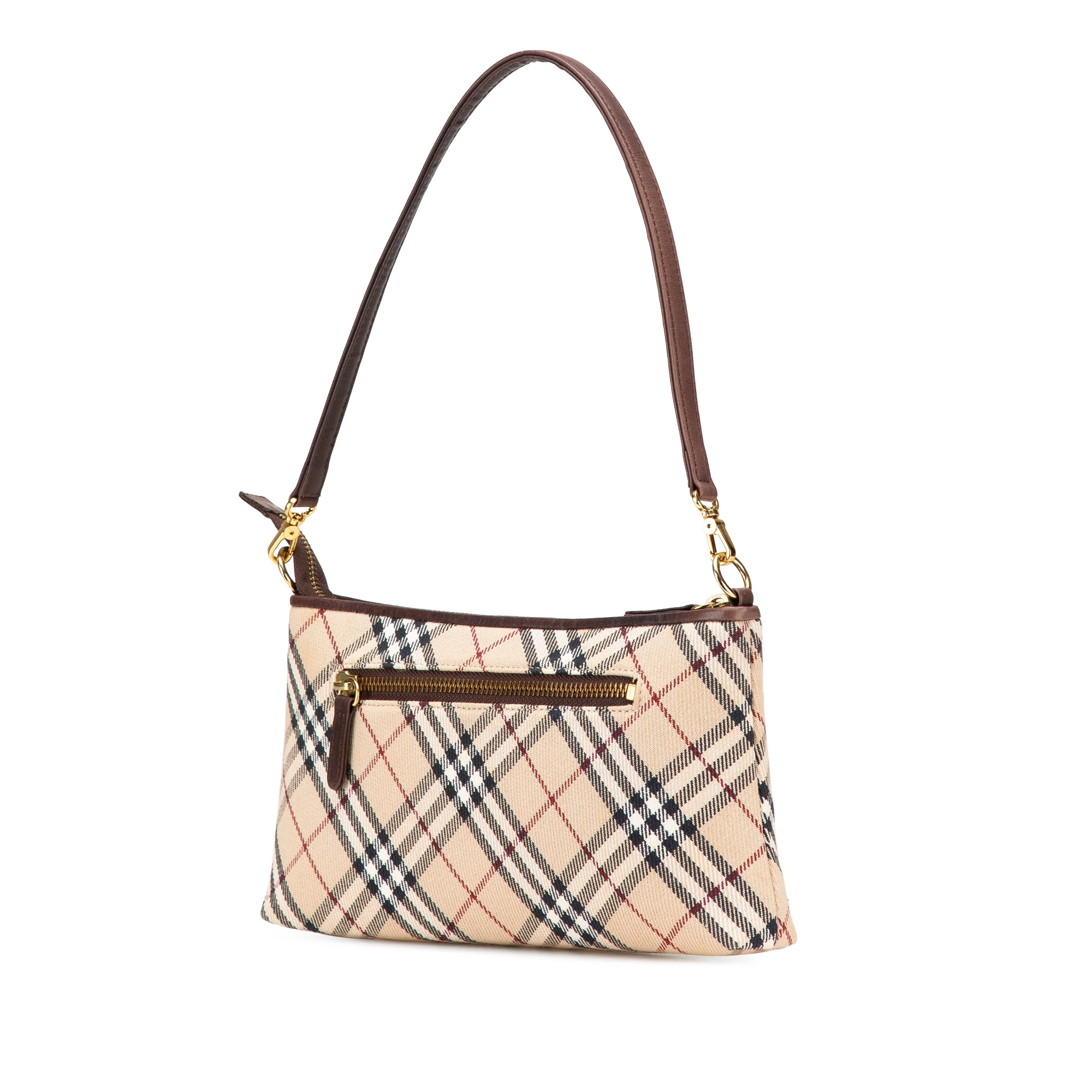 Burberry | Pre-Owned Nova Check Canvas Shoulder Bag - II | Beige - Image 4