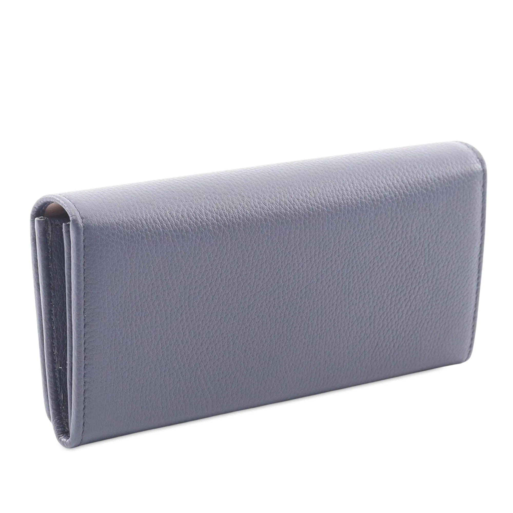 Bvlgari | Pre-Owned Large Leather Bifold Wallet | Blue/Navy - Image 2