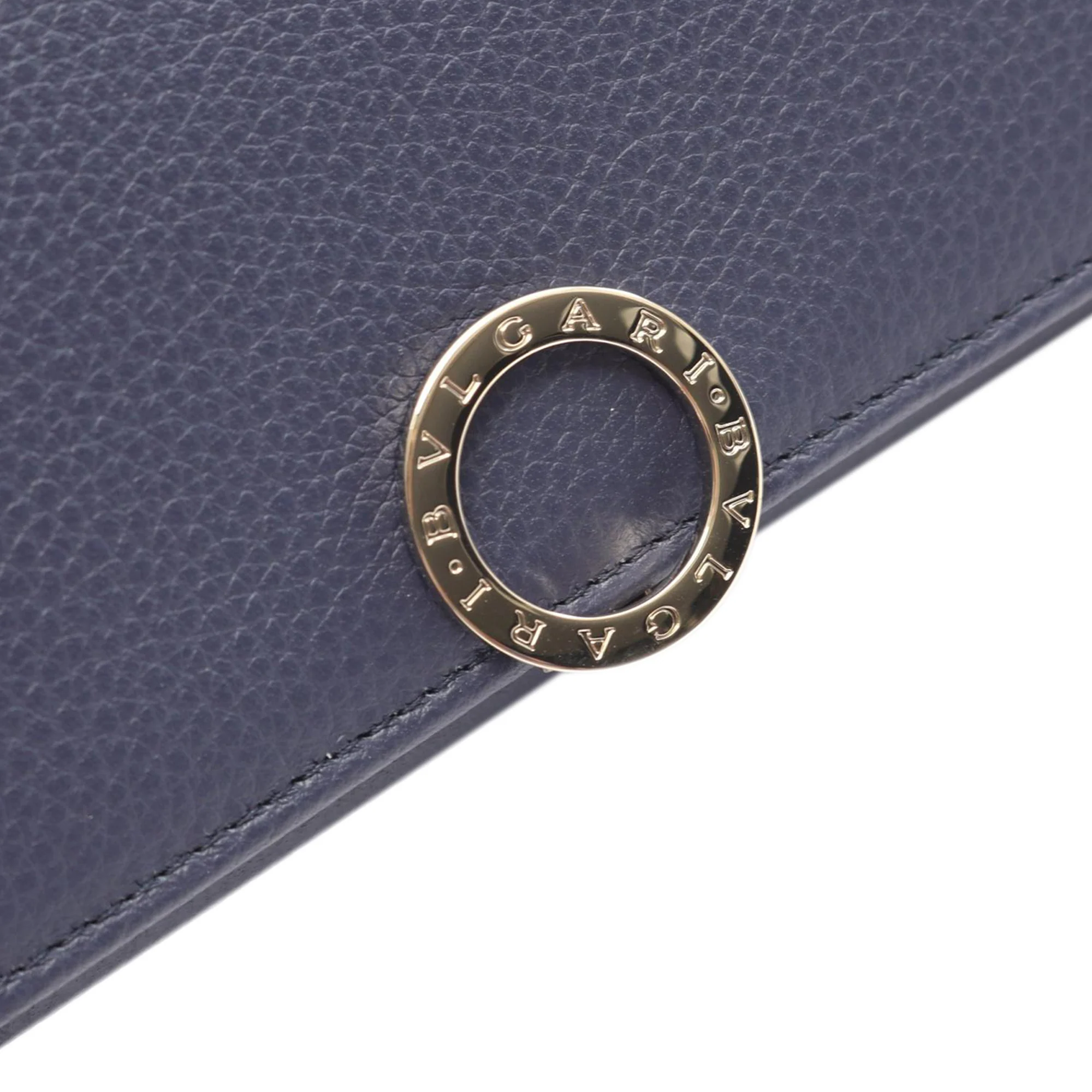 Bvlgari | Pre-Owned Large Leather Bifold Wallet | Blue/Navy - Image 5