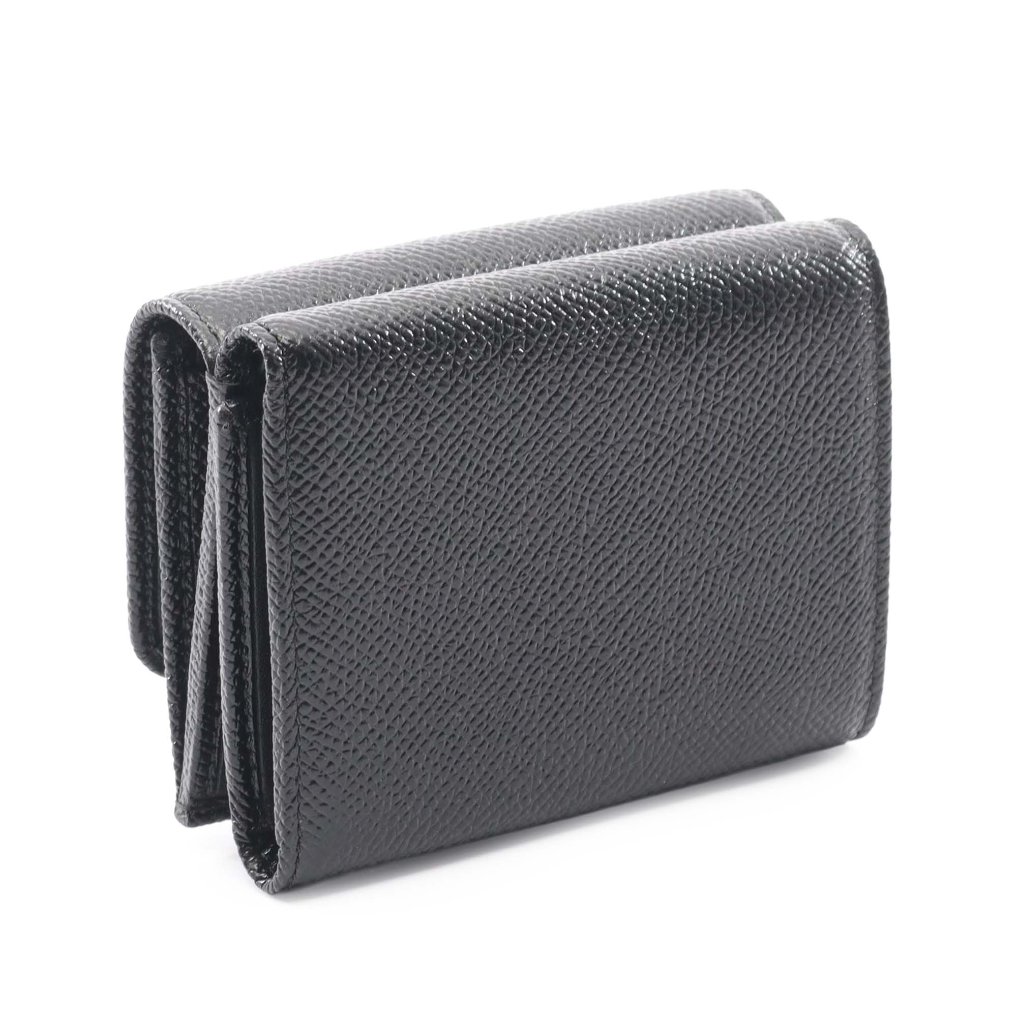 Bvlgari | Pre-Owned Leather Trifold Wallet | Black - Image 2