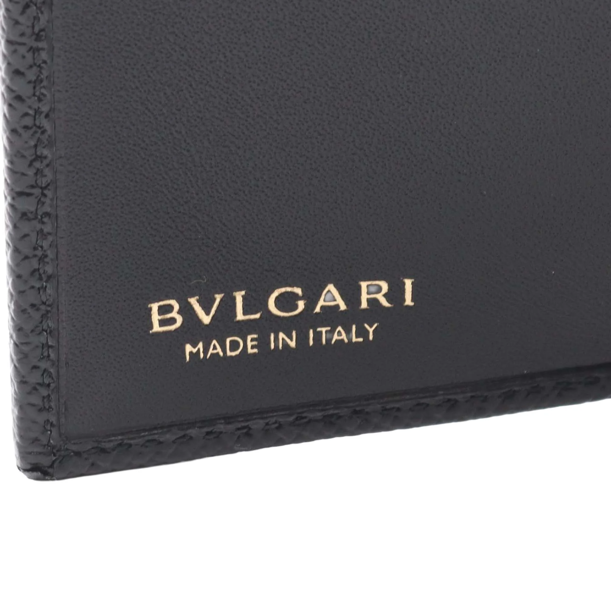 Bvlgari | Pre-Owned Leather Trifold Wallet | Black - Image 4