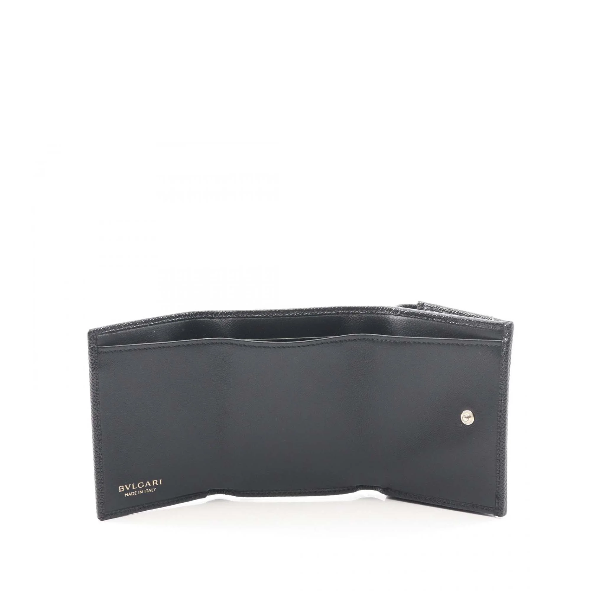 Bvlgari | Pre-Owned Leather Trifold Wallet | Black - Image 6