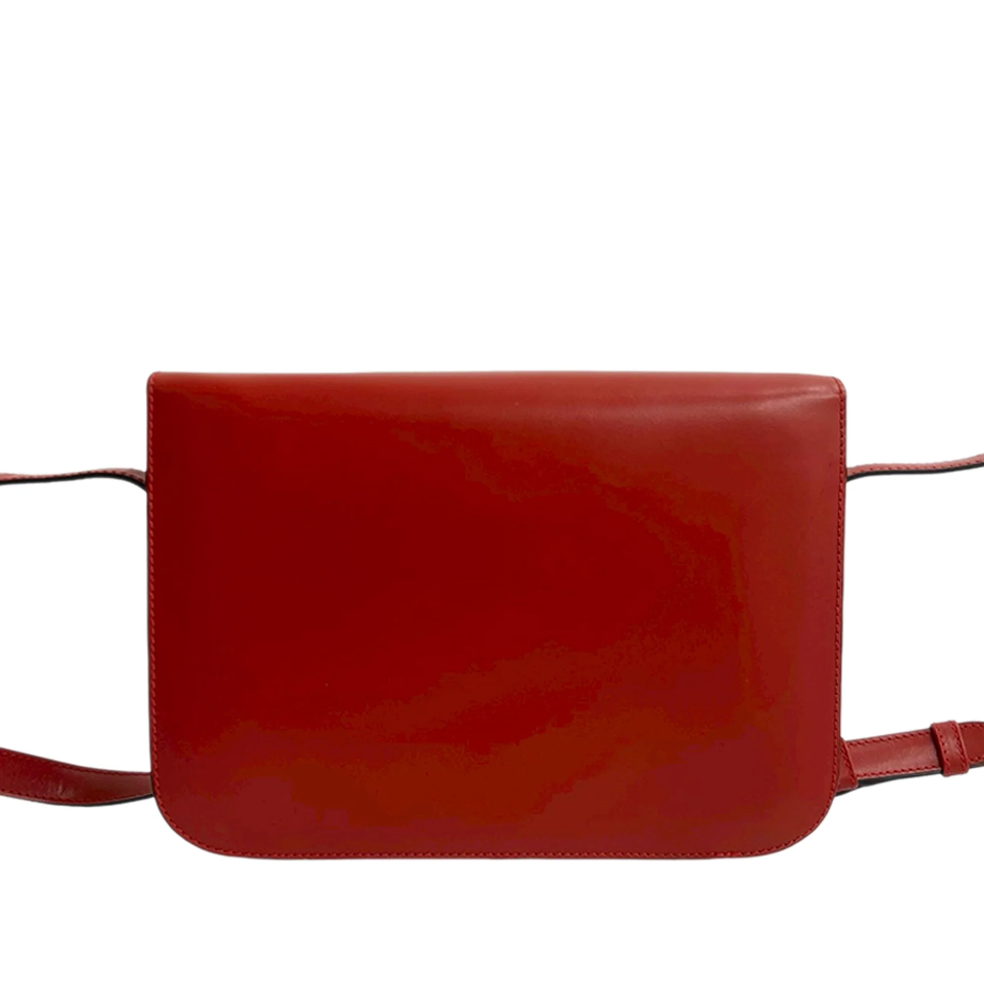 Celine | Pre-Owned Calfskin Horse Carriage Crossbody | Red - Image 4