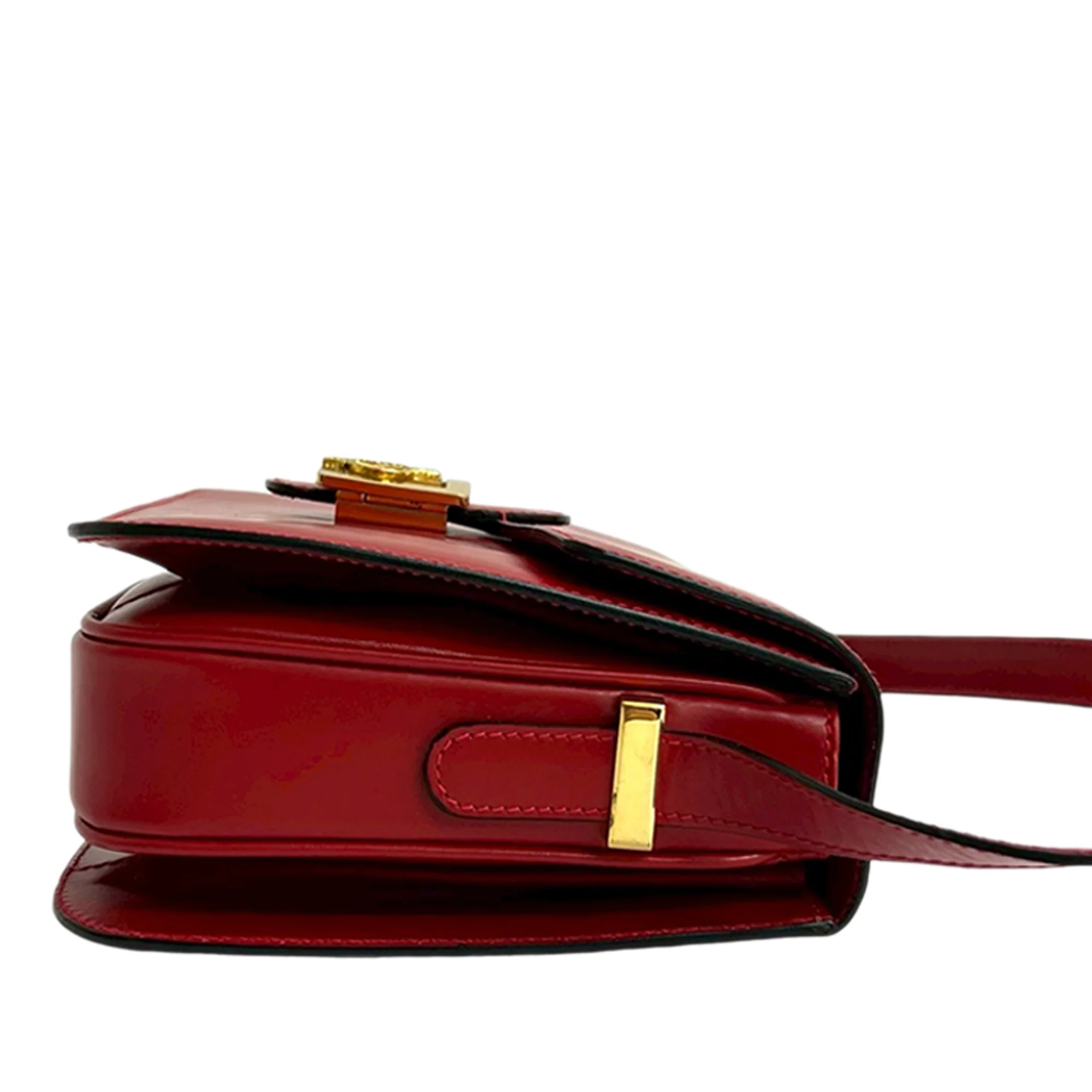 Celine | Pre-Owned Calfskin Horse Carriage Crossbody | Red - Image 6