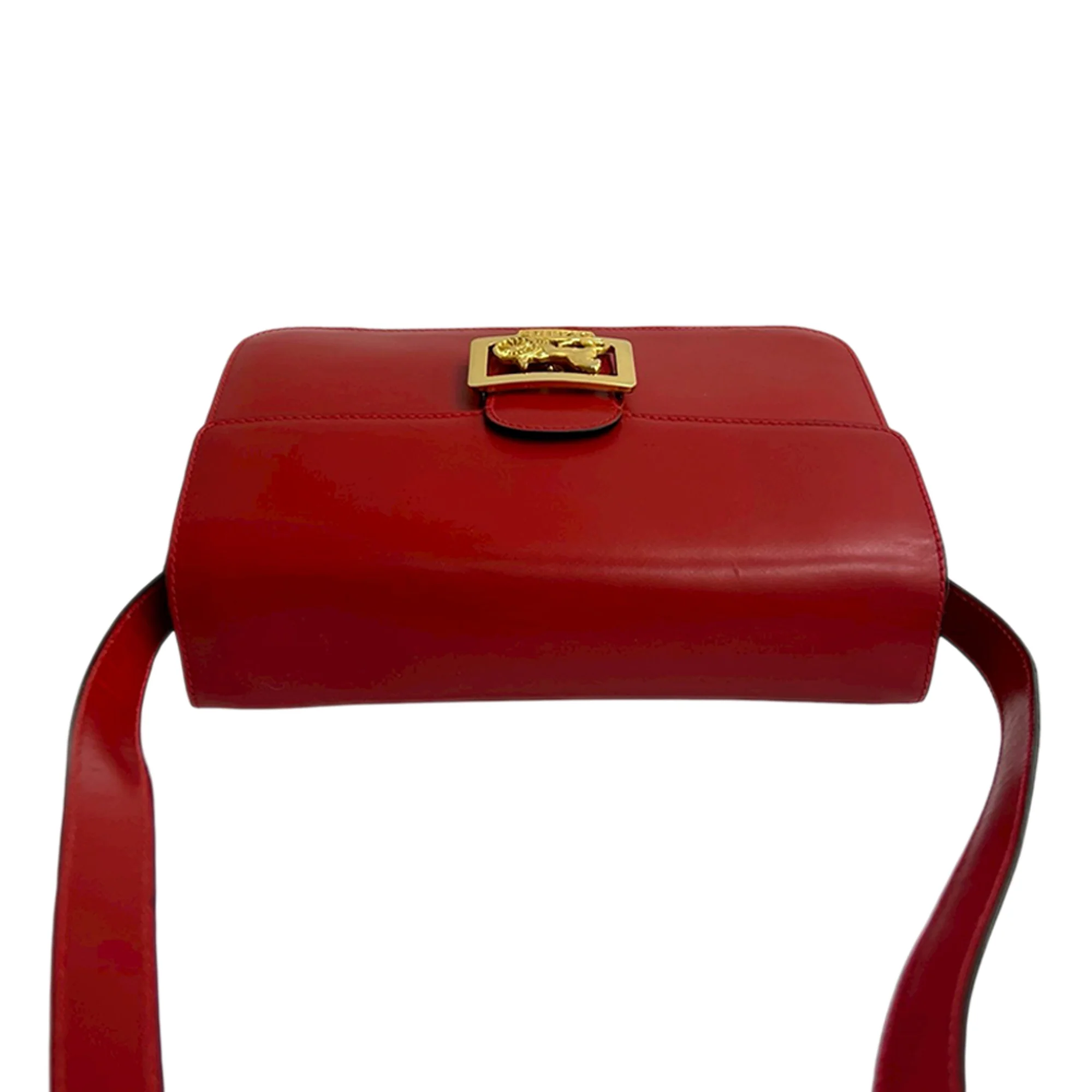 Celine | Pre-Owned Calfskin Horse Carriage Crossbody | Red - Image 7