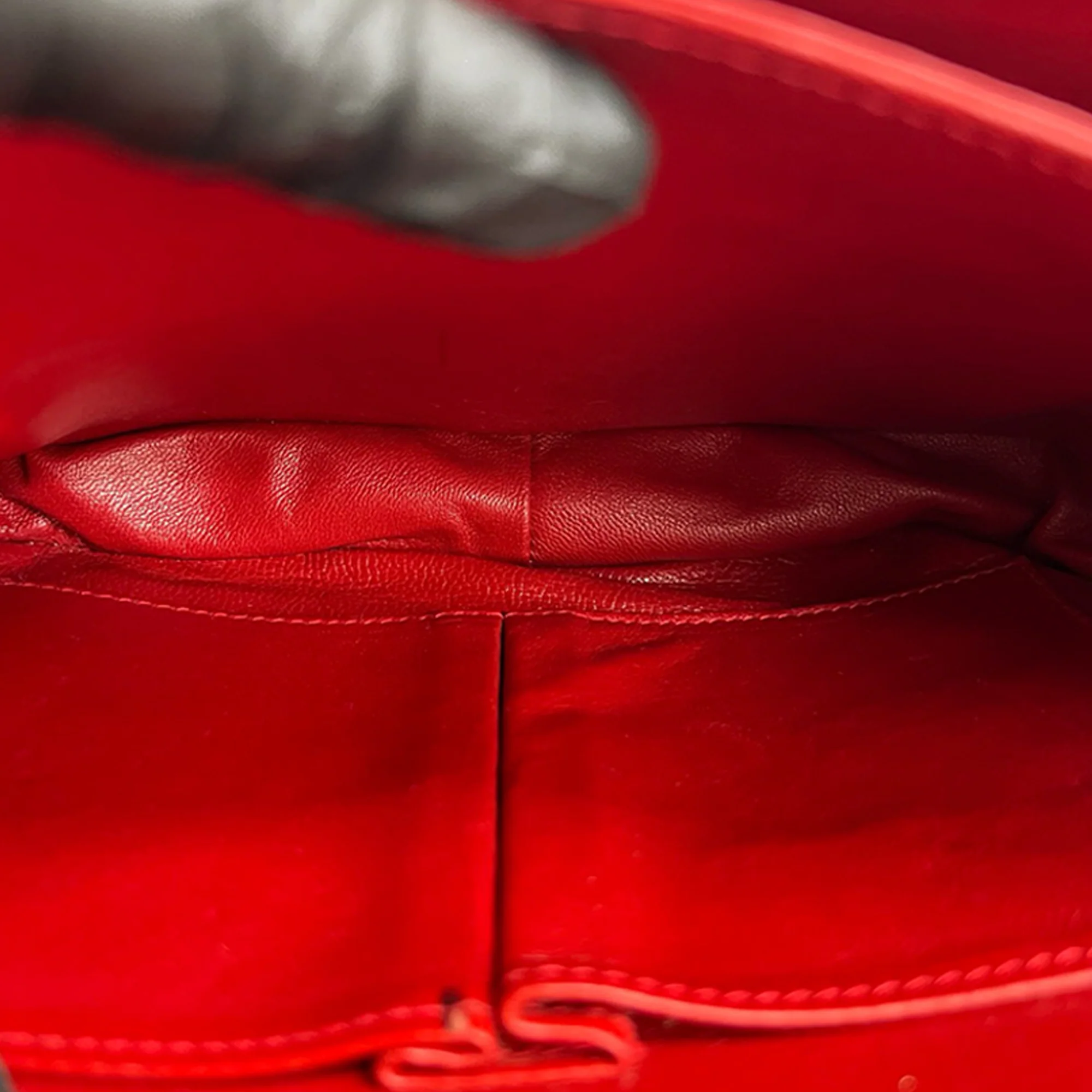 Celine | Pre-Owned Calfskin Horse Carriage Crossbody | Red - Image 8