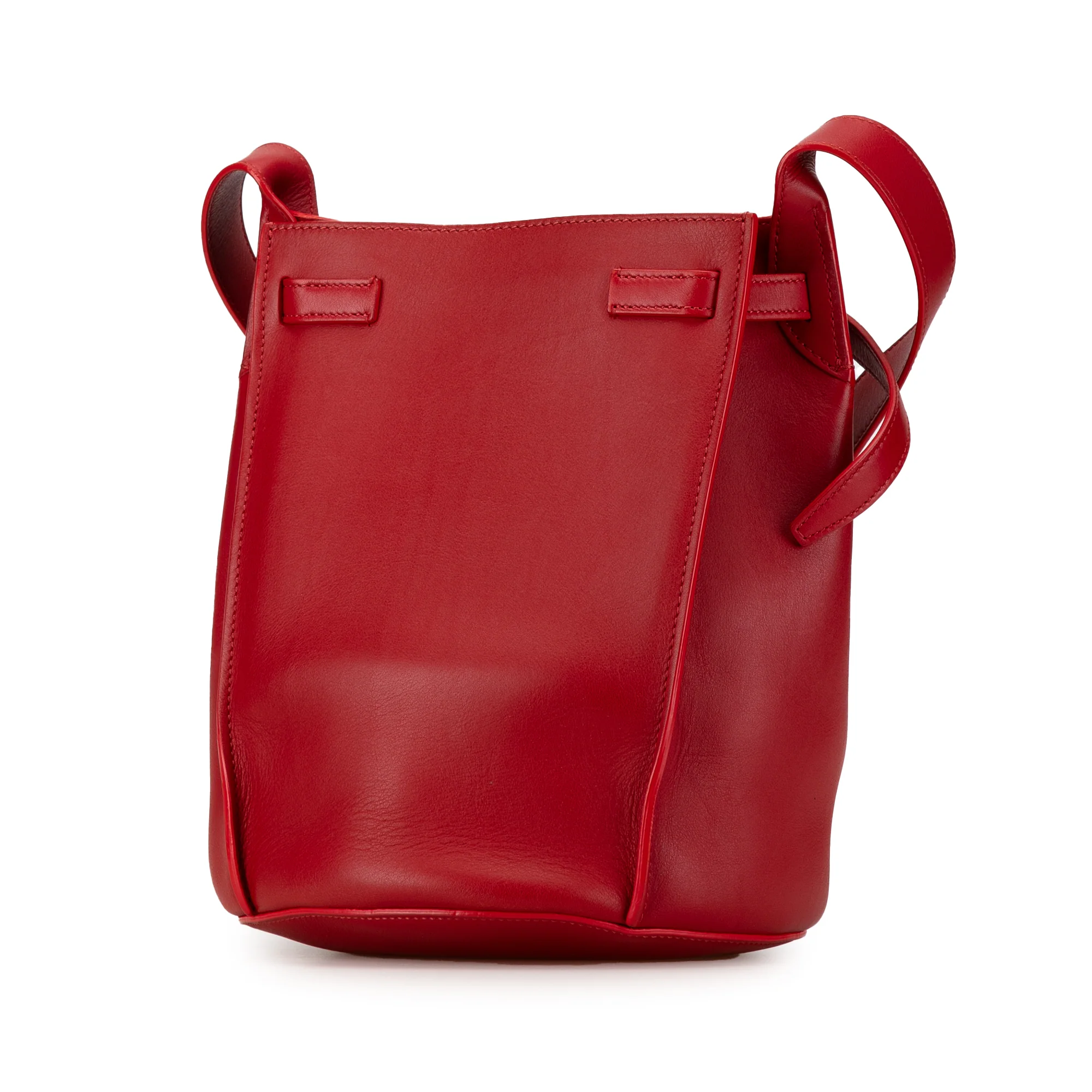 Celine | Pre-Owned Leather Big Bag Bucket Crossbody - II | Red - Image 2