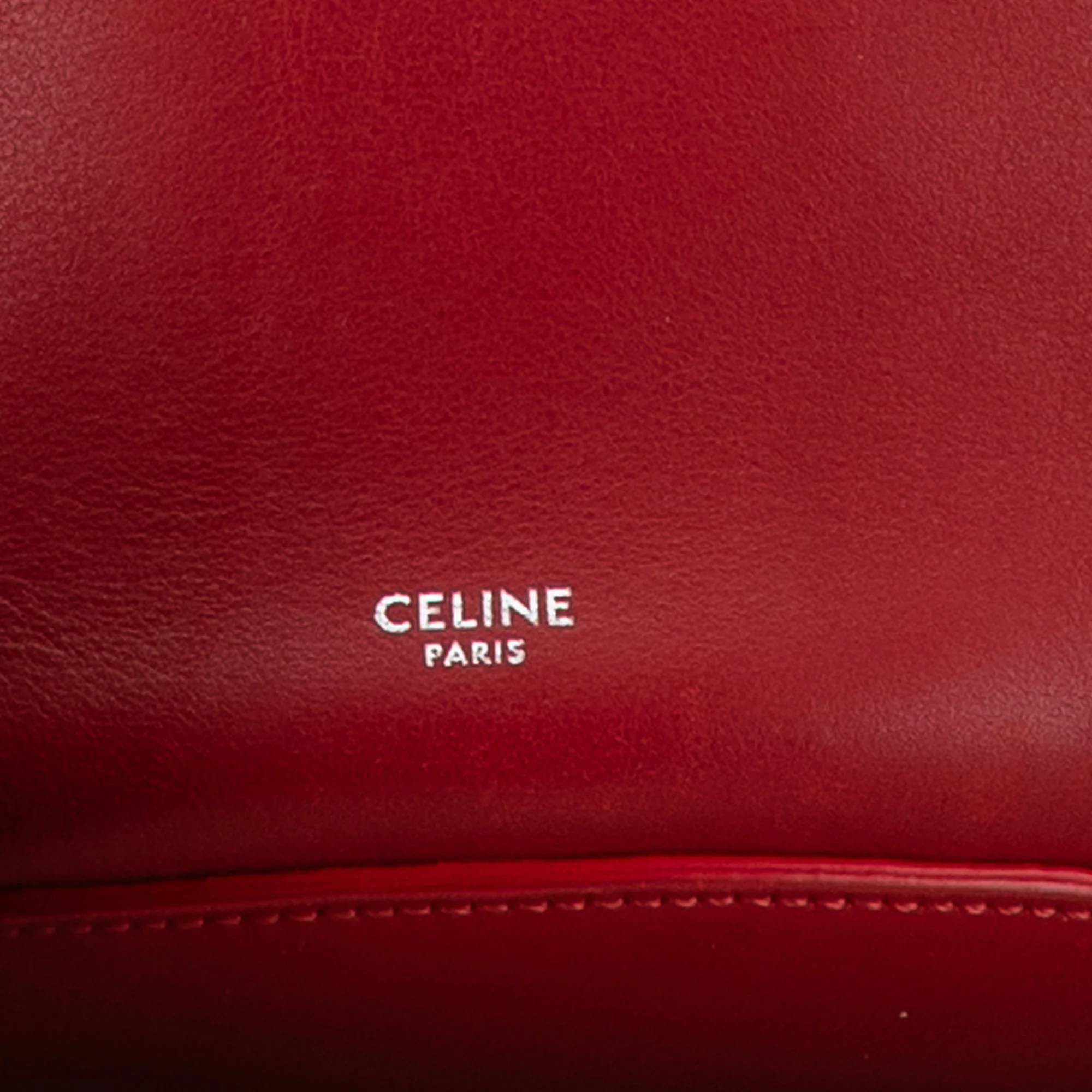 Celine | Pre-Owned Leather Big Bag Bucket Crossbody - II | Red - Image 7