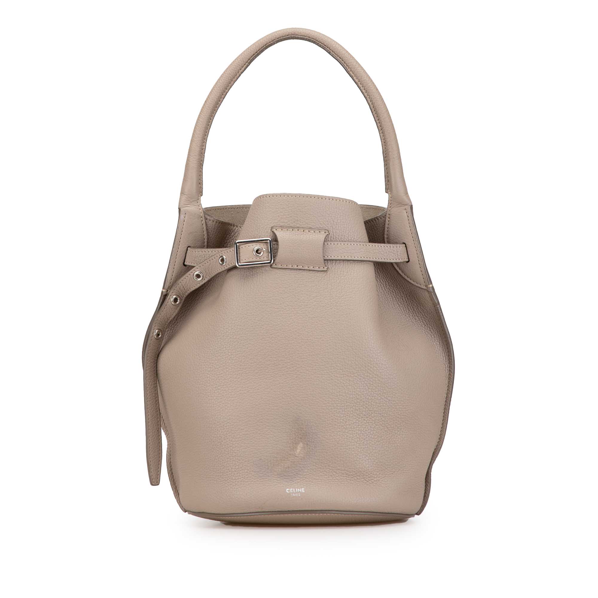 Celine | Pre-Owned Leather Big Bag Bucket - II | Beige