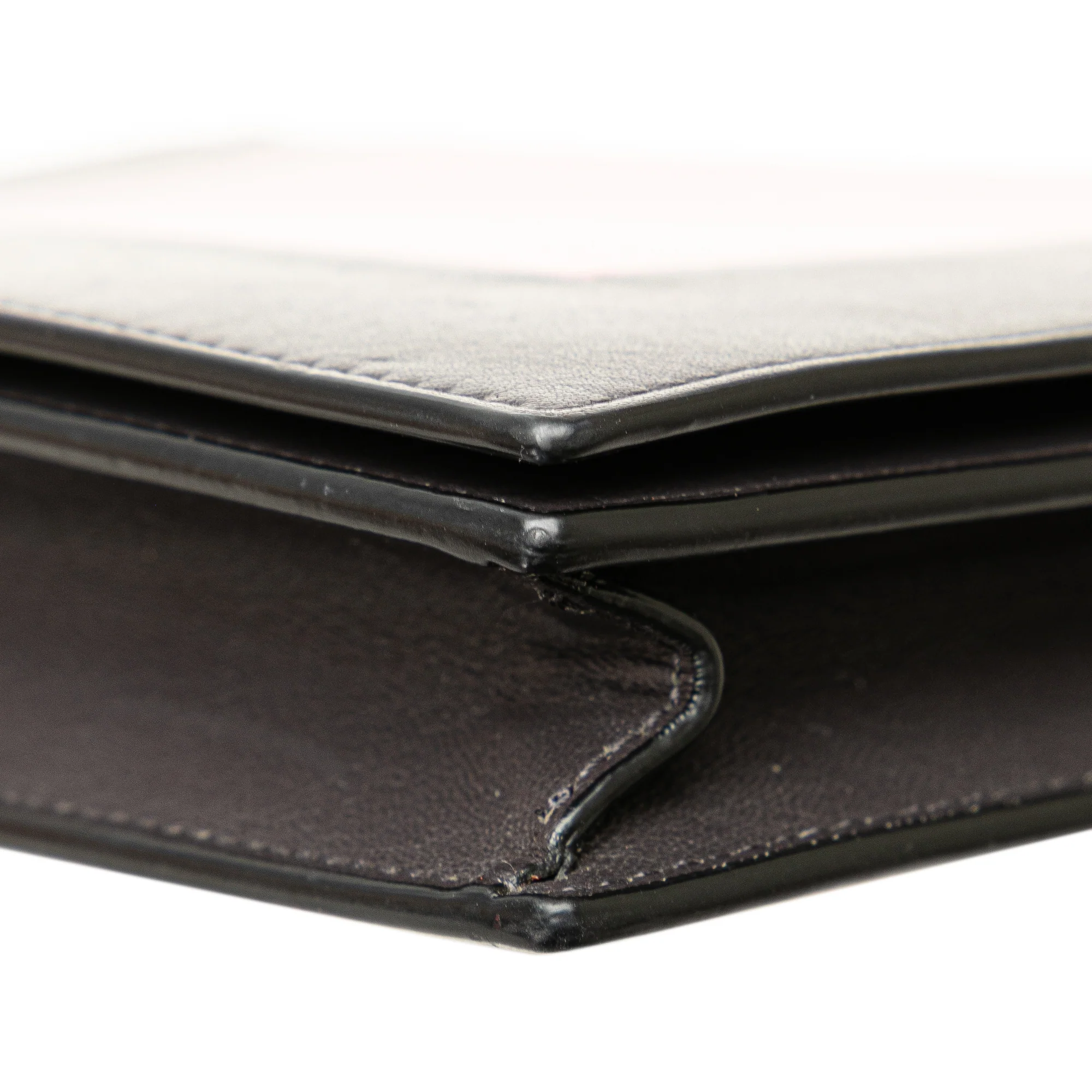 Celine | Pre-Owned Leather Frame Wallet on Chain | Pink/Lily/Black - Image 10