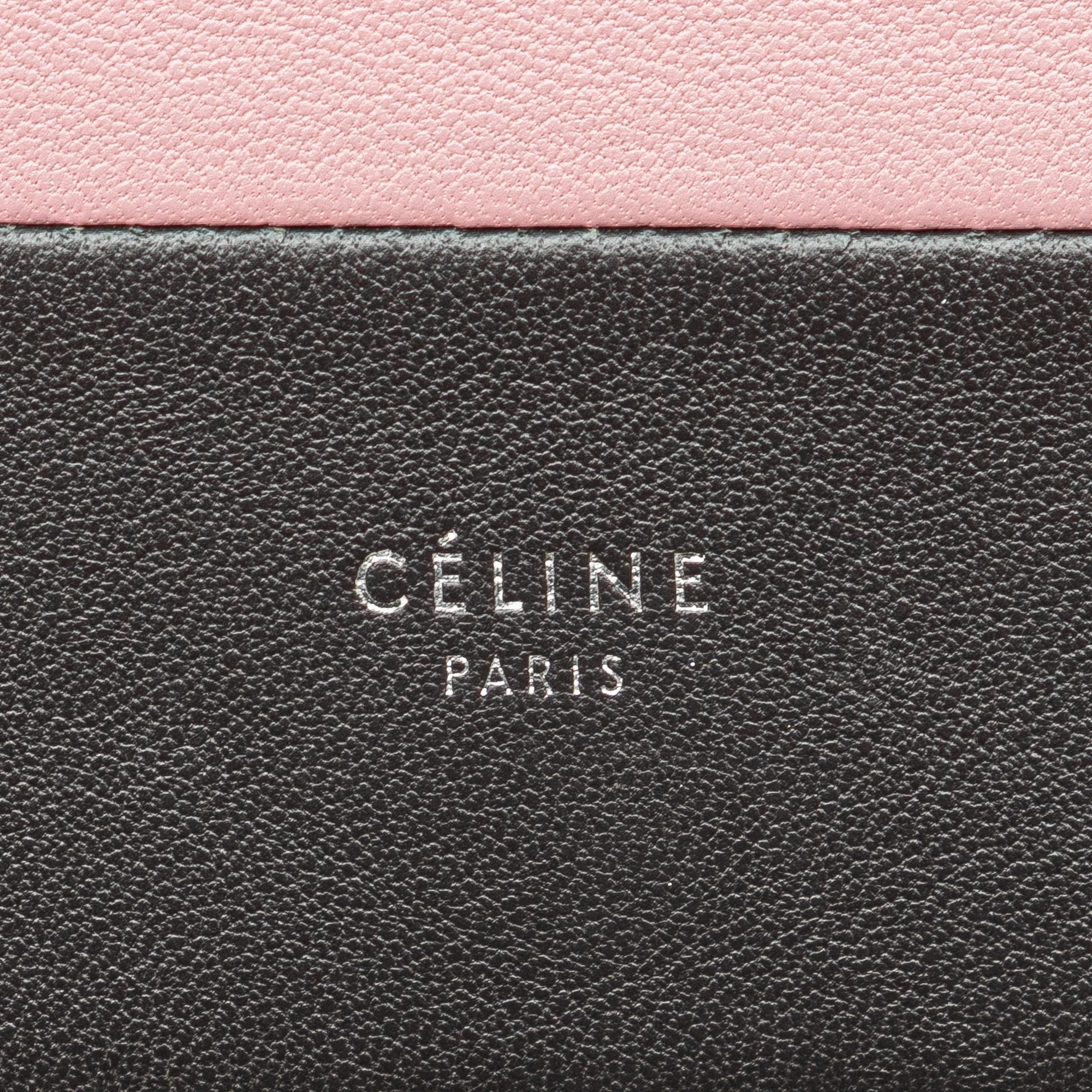 Celine | Pre-Owned Leather Frame Wallet on Chain | Pink/Lily/Black - Image 5