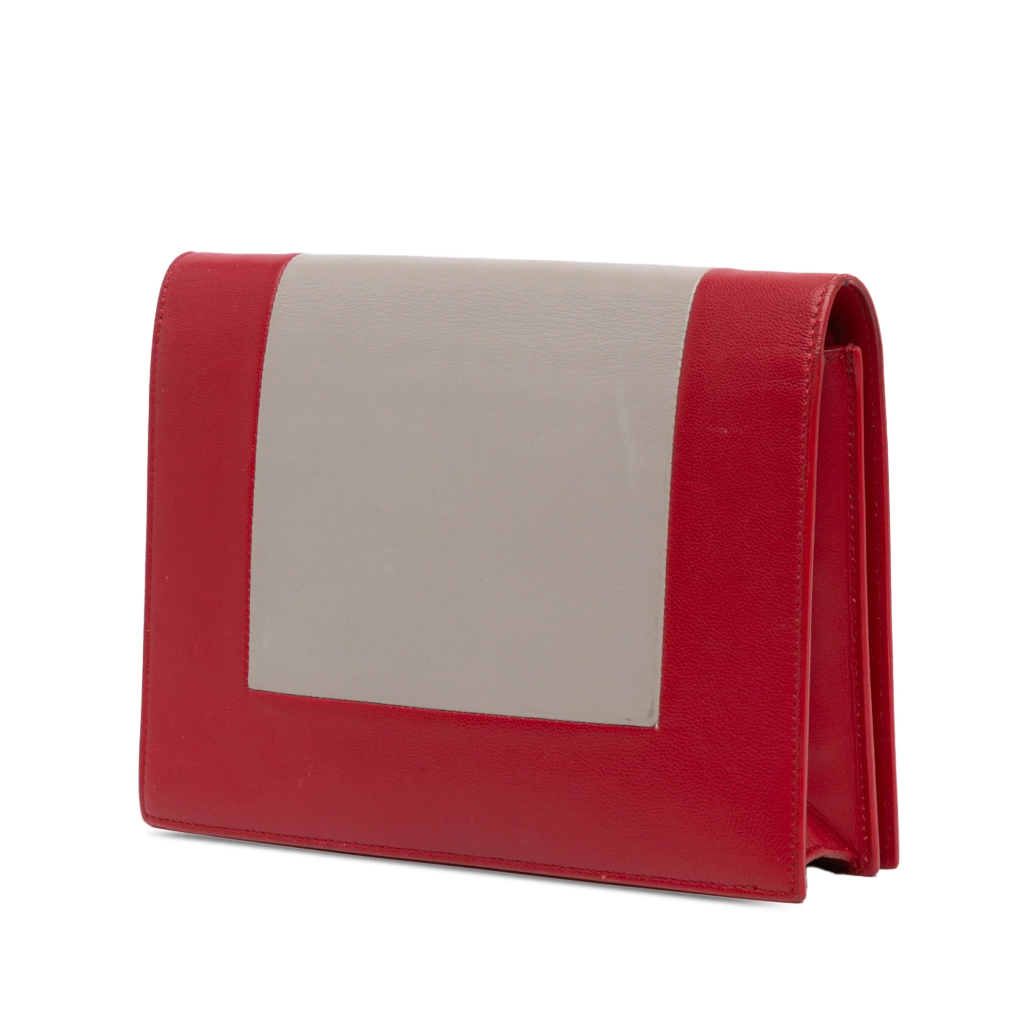 Celine | Pre-Owned Leather Frame Wallet on Chain | Red - Image 2
