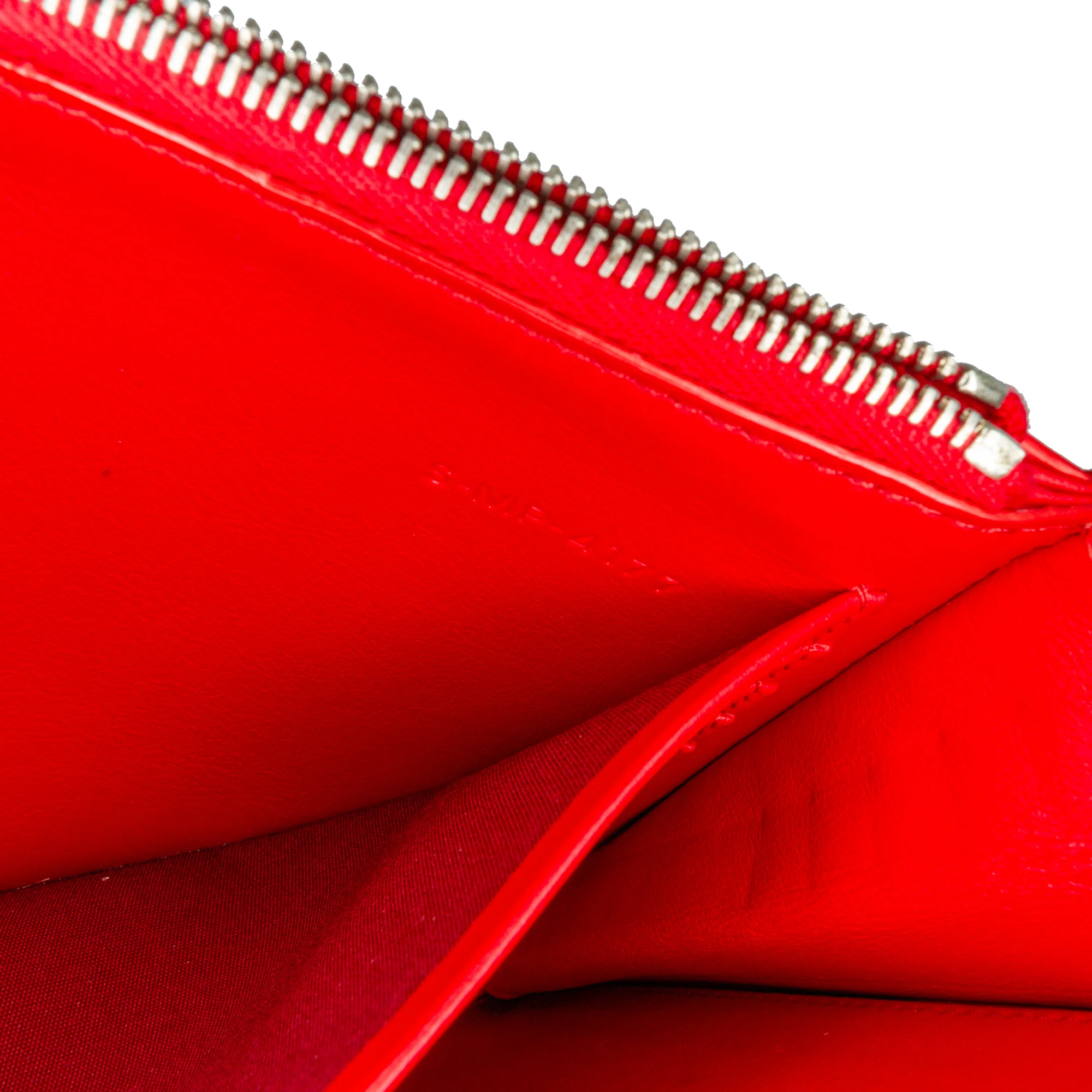 Celine | Pre-Owned Leather Frame Wallet on Chain | Red - Image 6