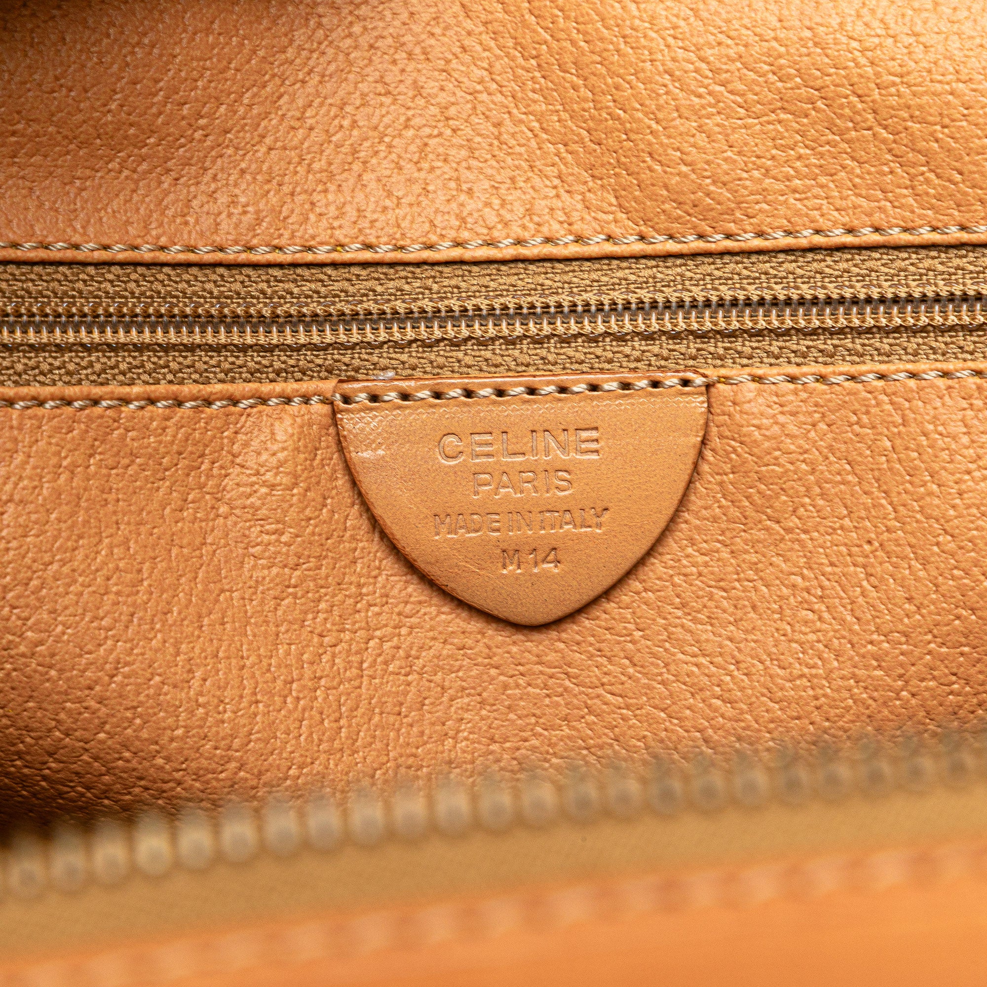 Celine | Pre-Owned Macadam Coated Canvas Handbag | Brown - Image 9