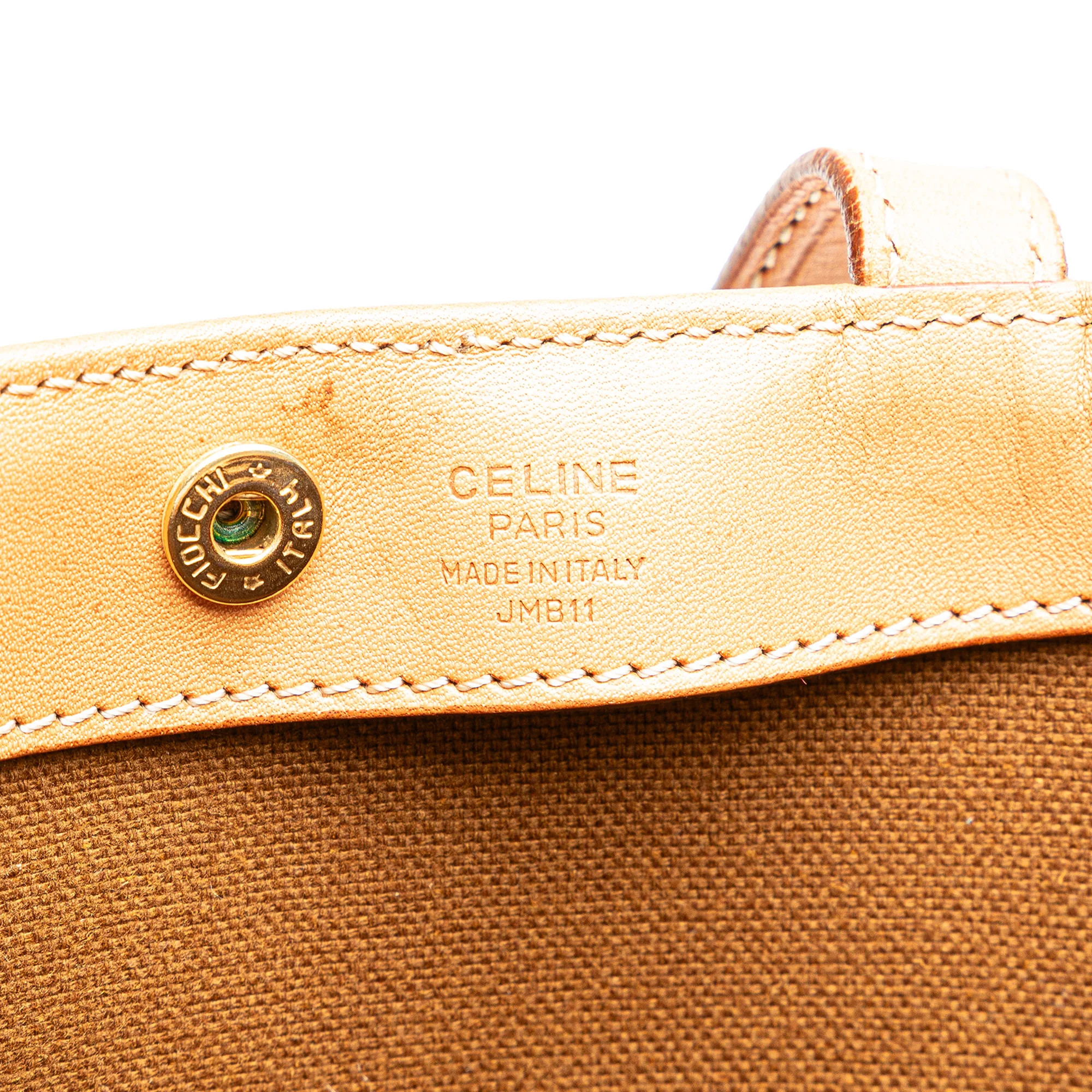 Celine | Pre-Owned Macadam Coated Canvas Tote | Brown - Image 9