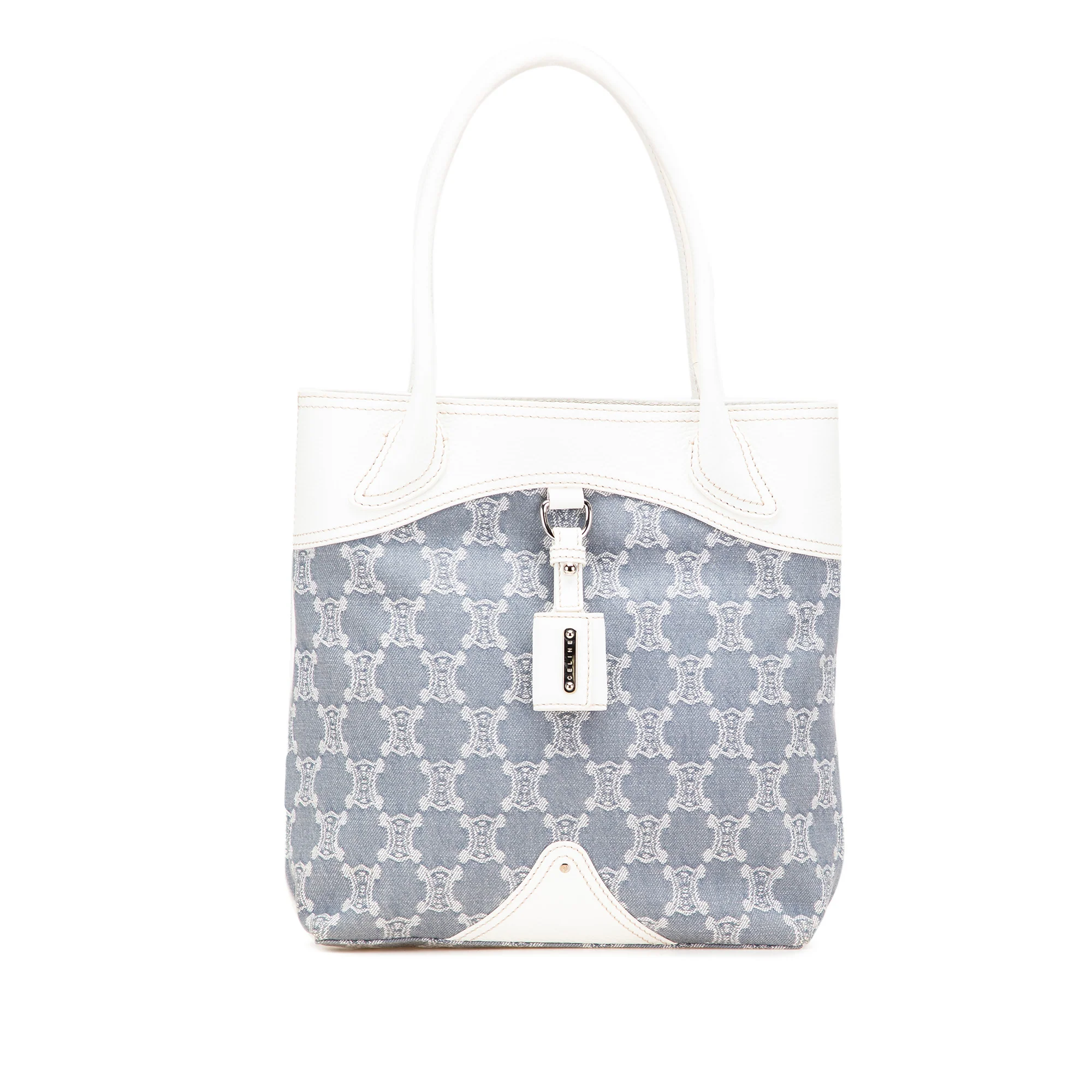 Celine | Pre-Owned Macadam Denim Tote | Blue/Denim/White