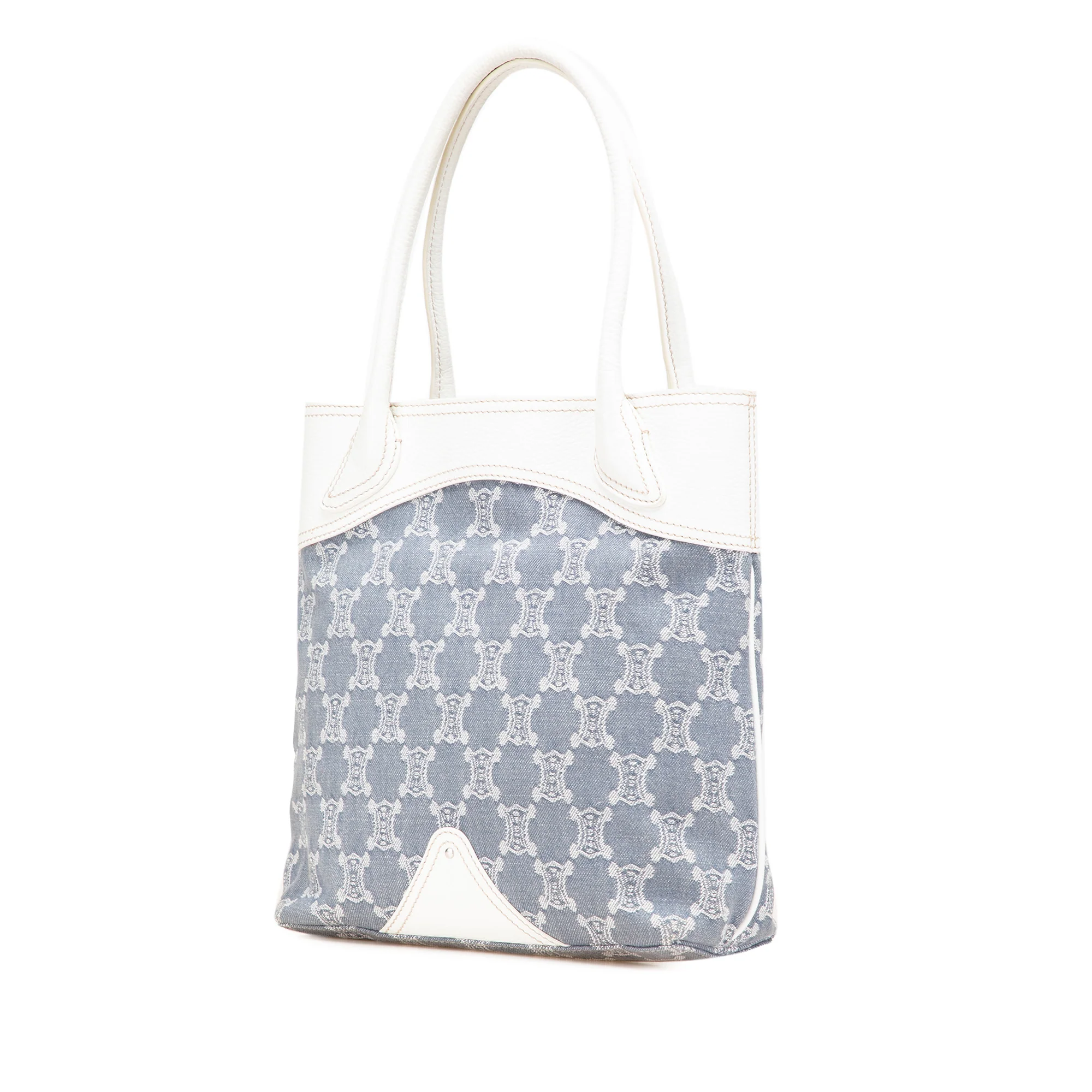 Celine | Pre-Owned Macadam Denim Tote | Blue/Denim/White - Image 5