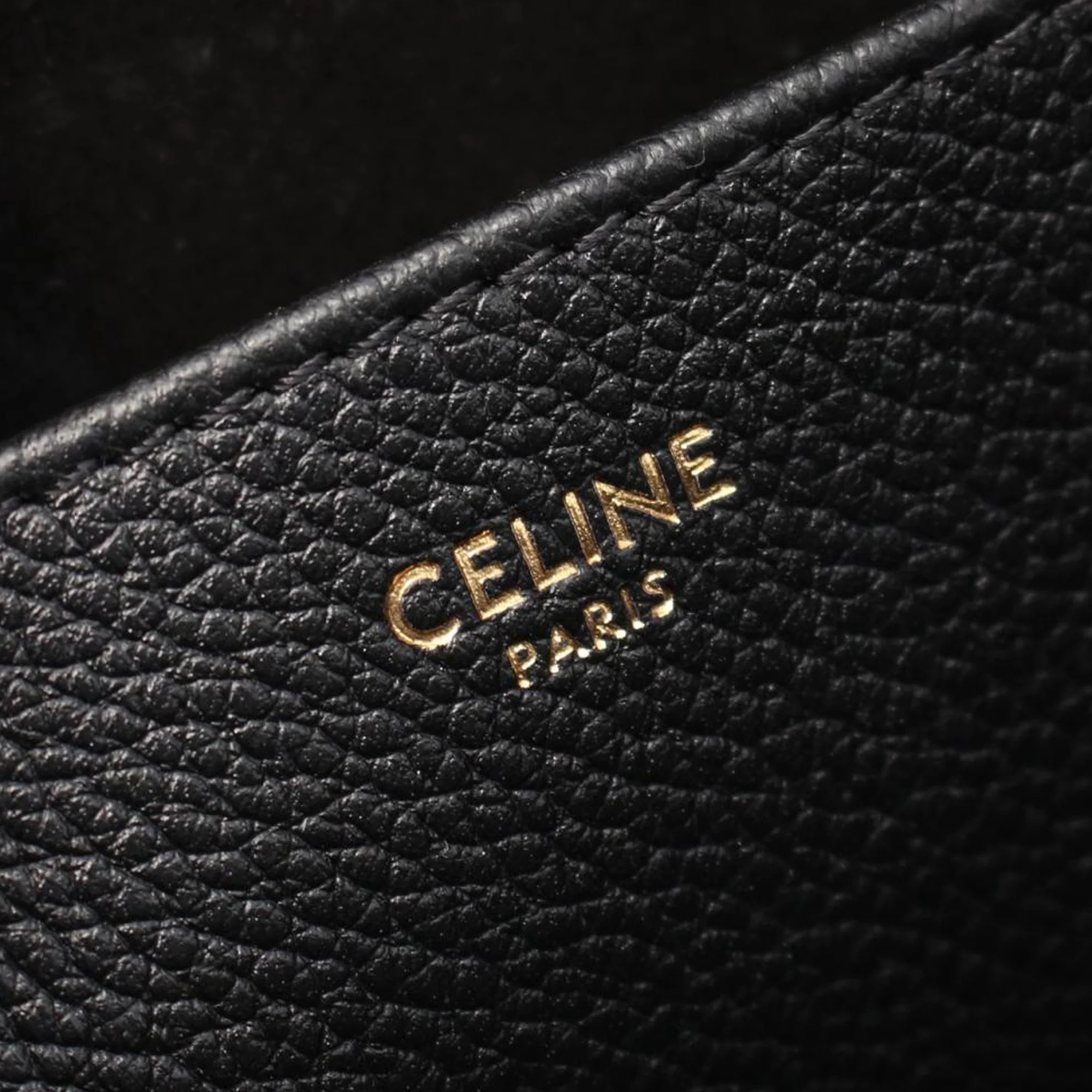 Celine | Pre-Owned Medium Grained Calfskin Cuir Triomphe Cabas Anais Tote | Black - Image 4