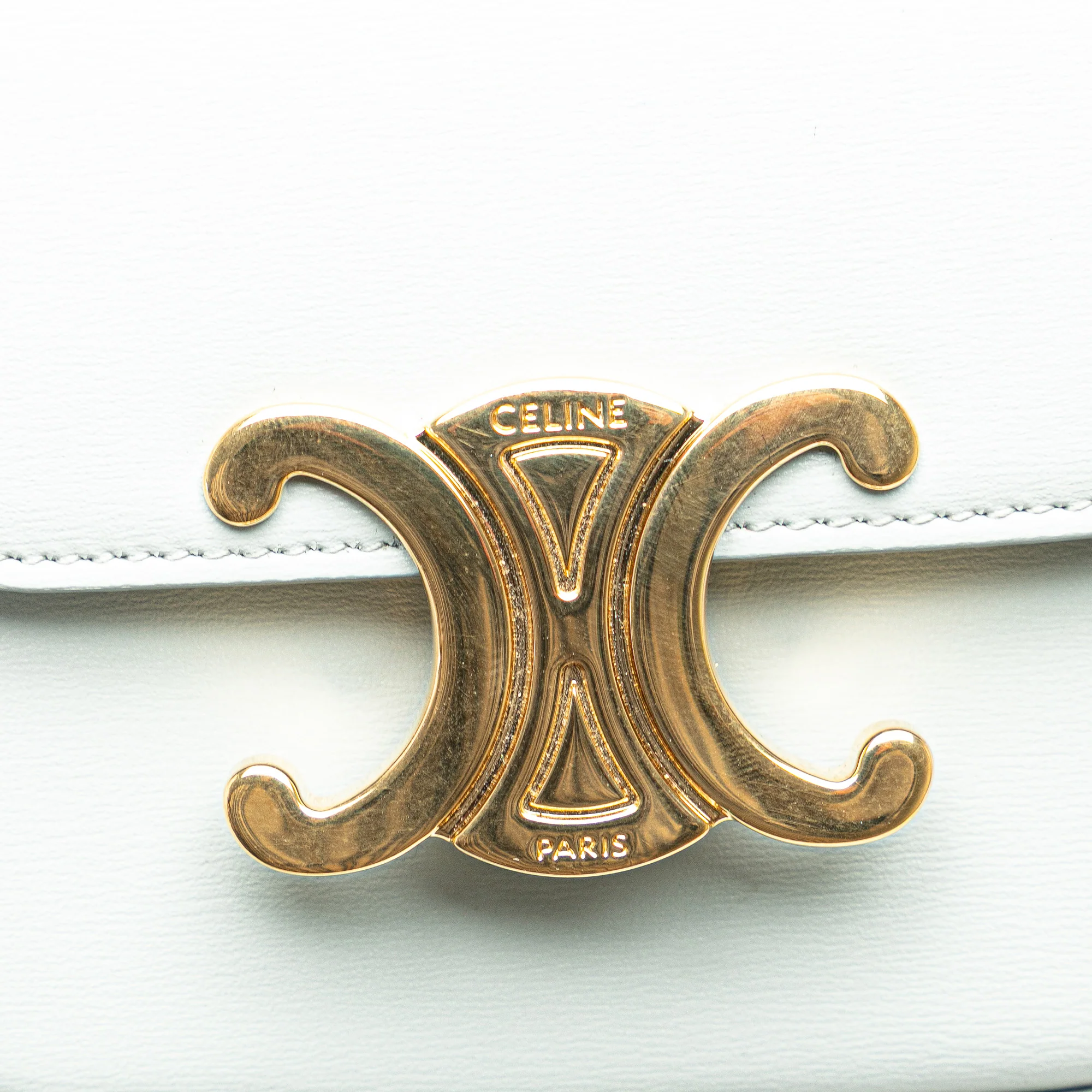 Celine | Pre-Owned Mini Calfskin Claude Crossbody | Blue/Light Blue - Image 11