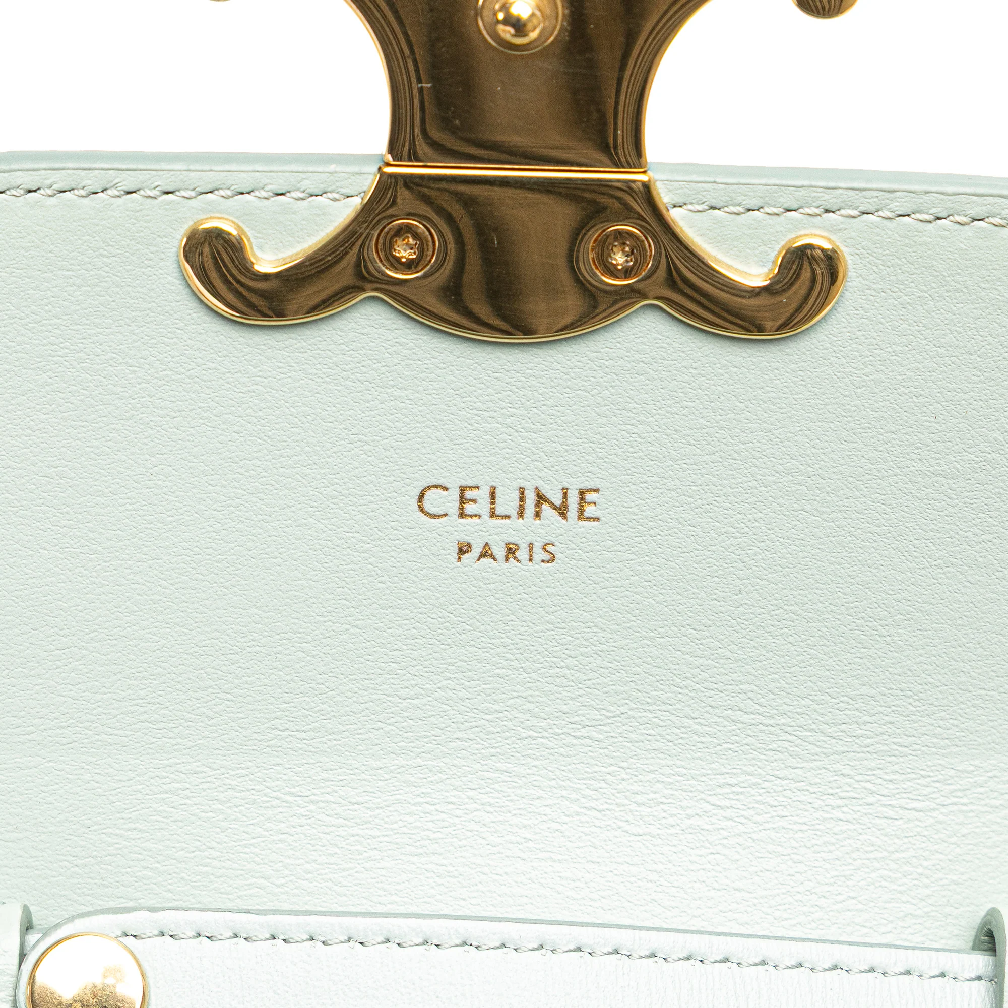 Celine | Pre-Owned Mini Calfskin Claude Crossbody | Blue/Light Blue - Image 7